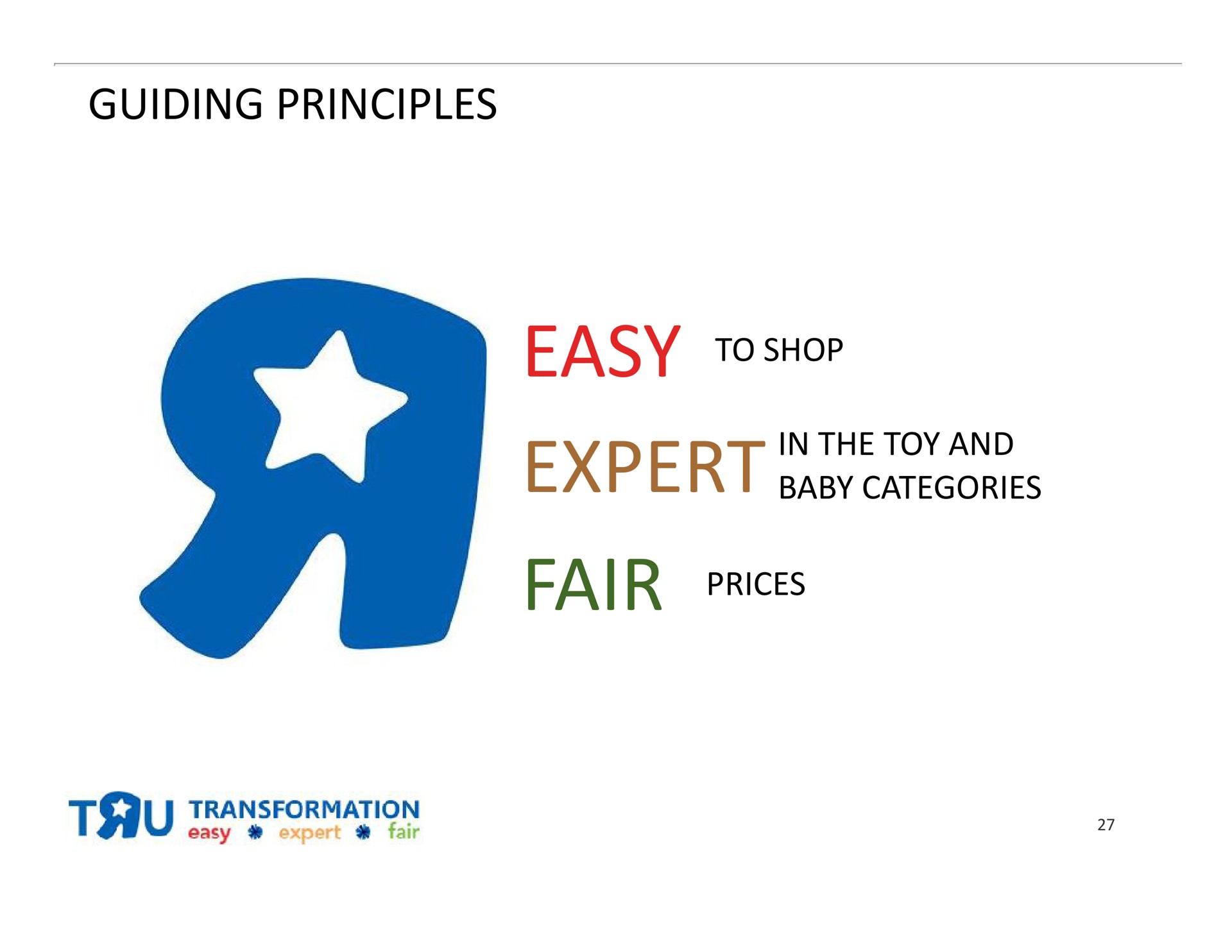 guiding principles easy expert fair prices | Toys R Us