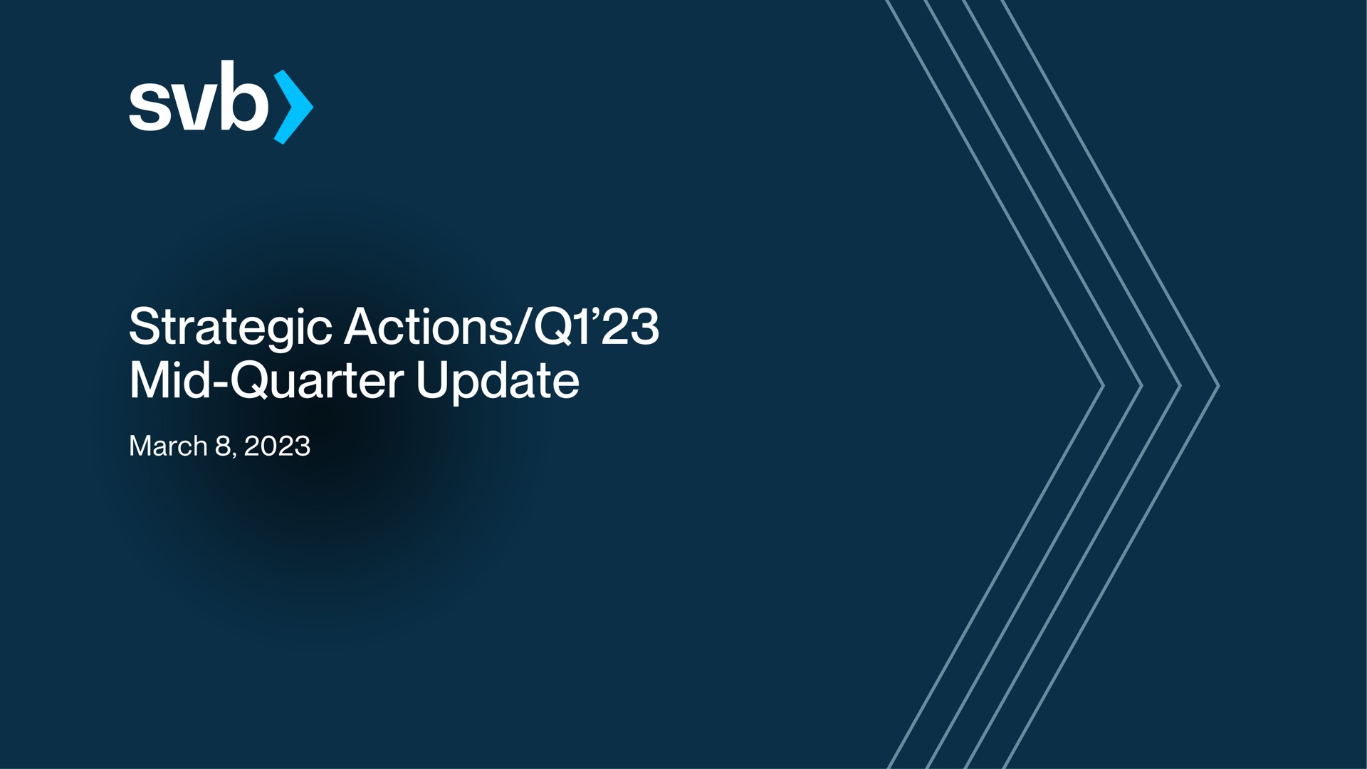 strategic actions mid quarter update march | Silicon Valley Bank