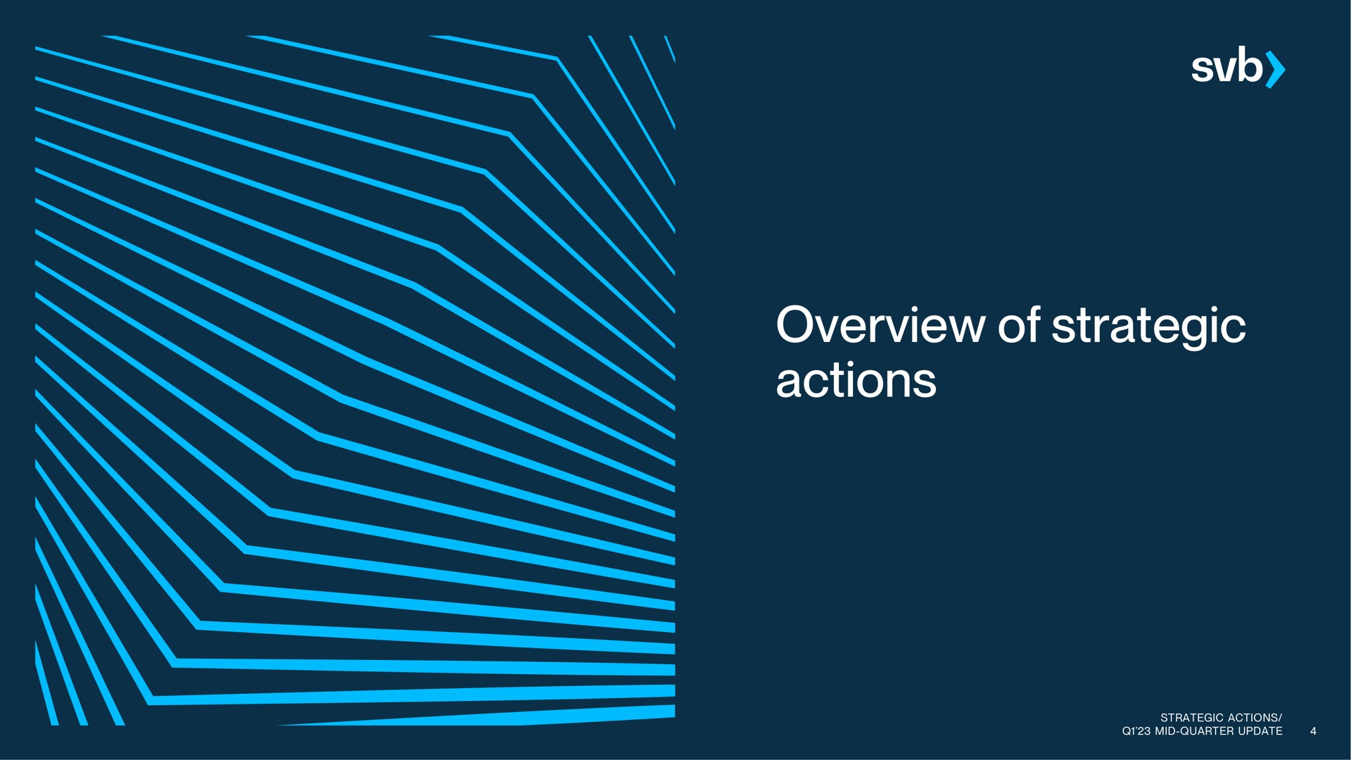 overview of strategic actions a | Silicon Valley Bank