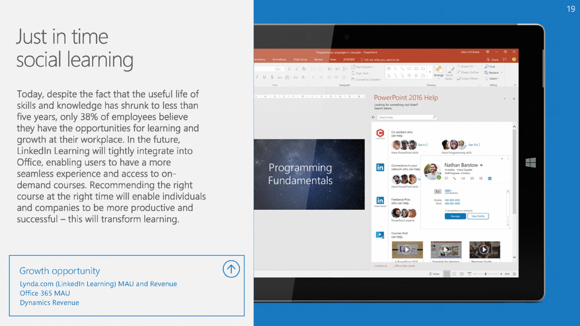 just in time social learning | Microsoft