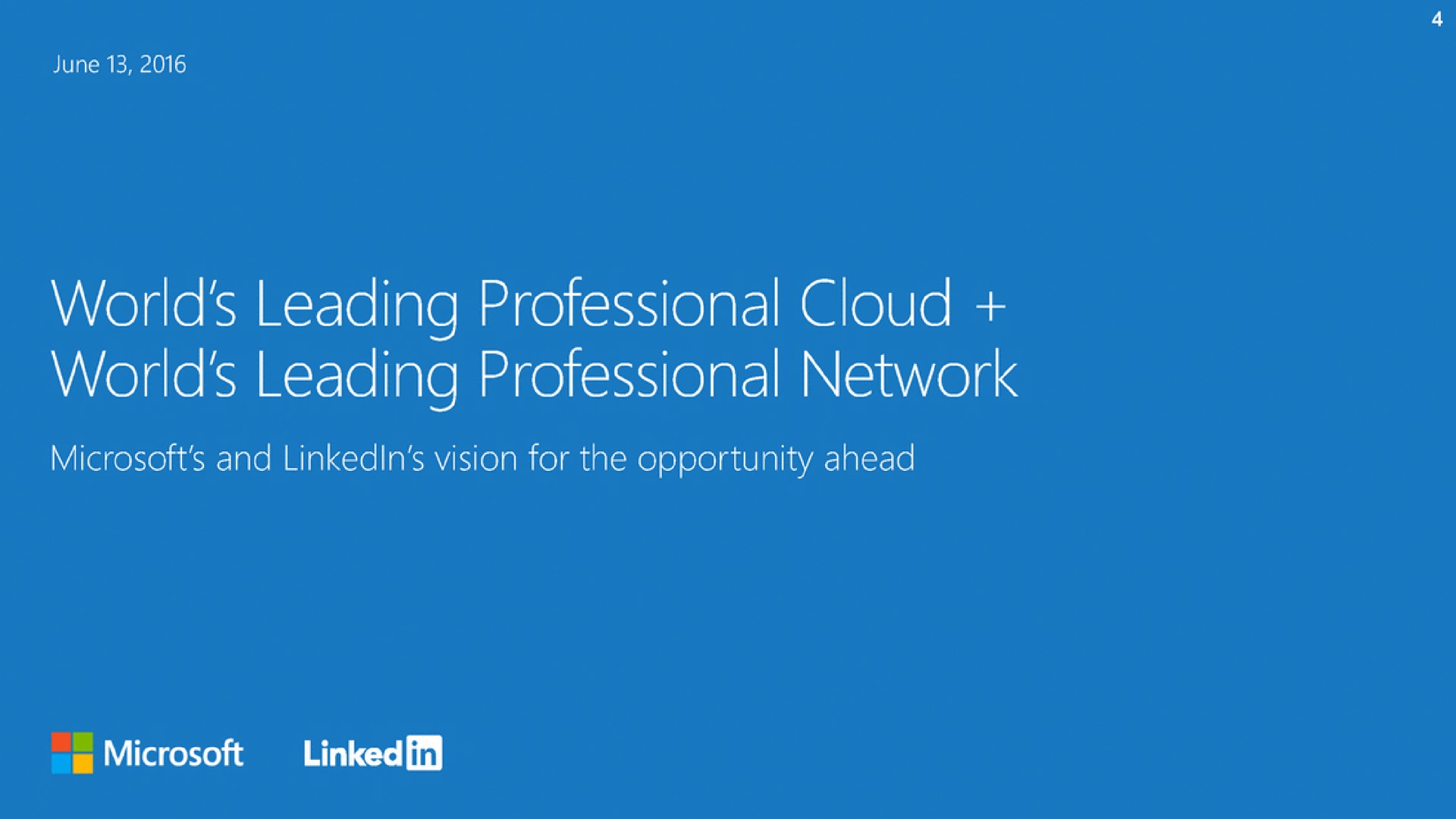 world leading professional cloud world leading professional network and vision for the opportunity ahead linked | Microsoft