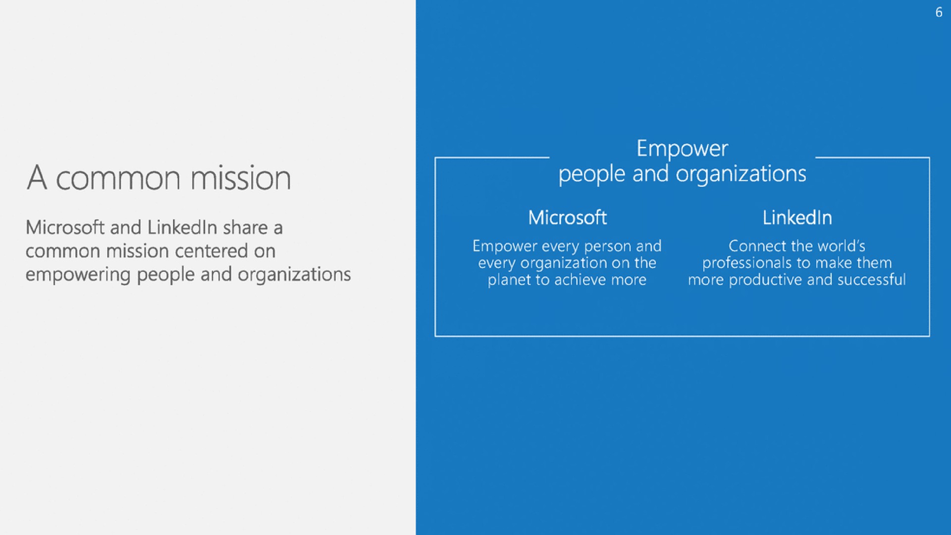 a common mission empower people and organizations | Microsoft