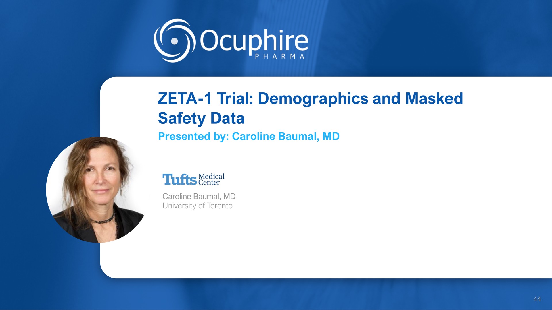 zeta trial demographics and masked safety data | Ocuphire Pharma