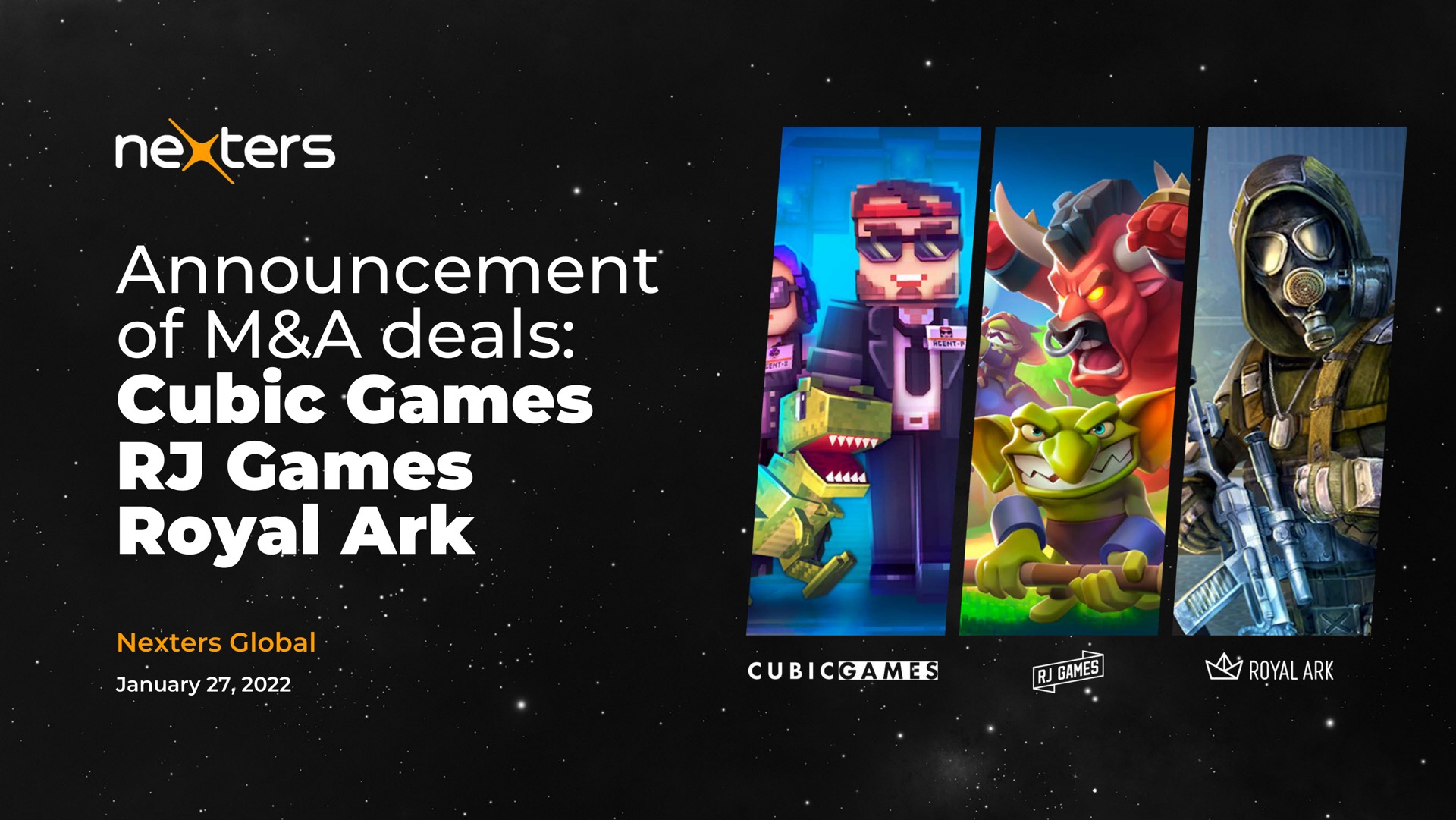 announcement of a deals cubic games games royal ark ace bet | Nexters