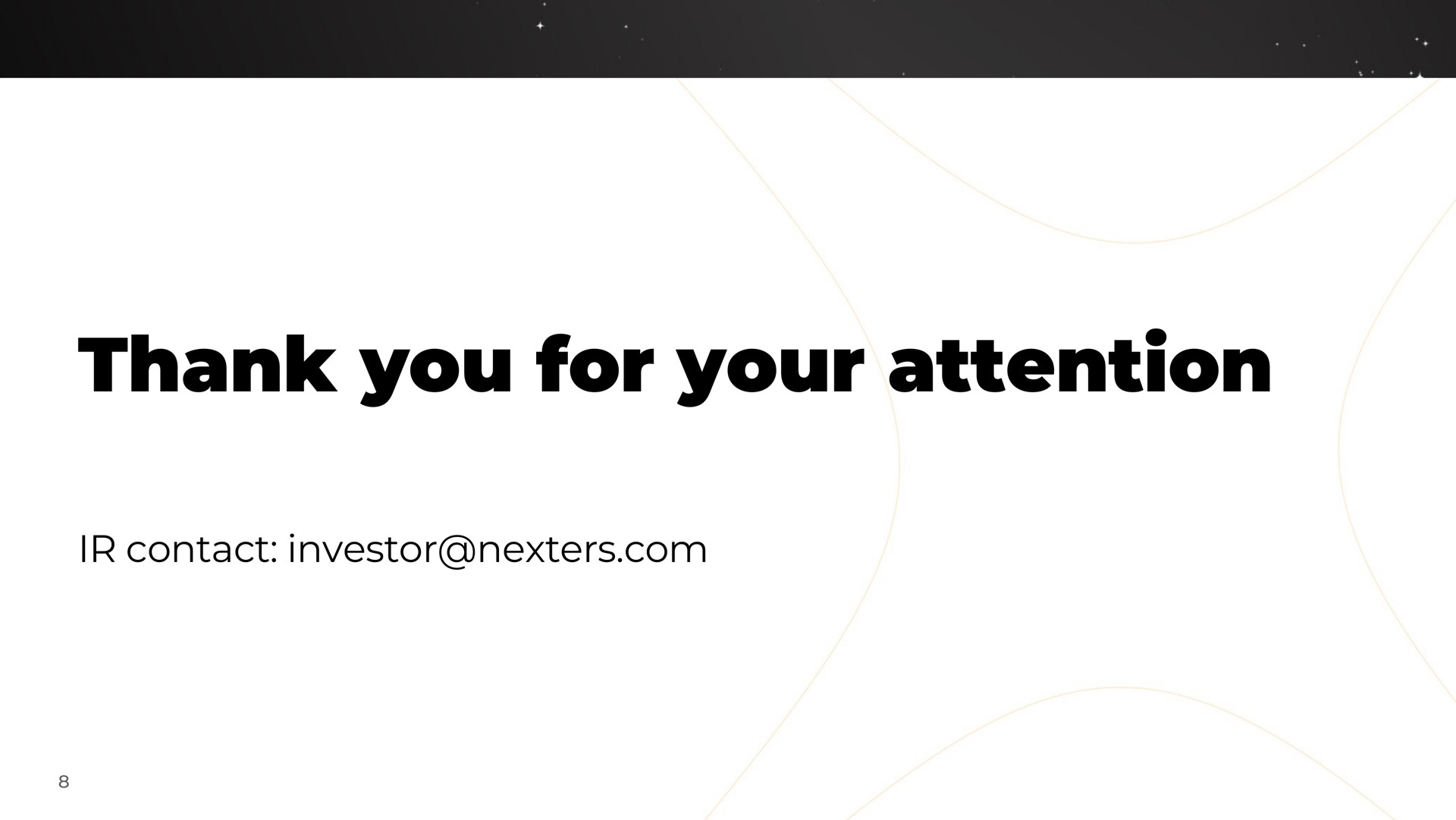thank you for your attention contact investor | Nexters