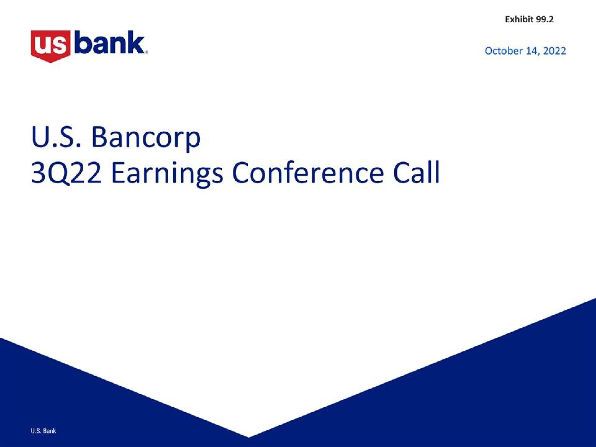 earnings conference call | U.S. Bancorp