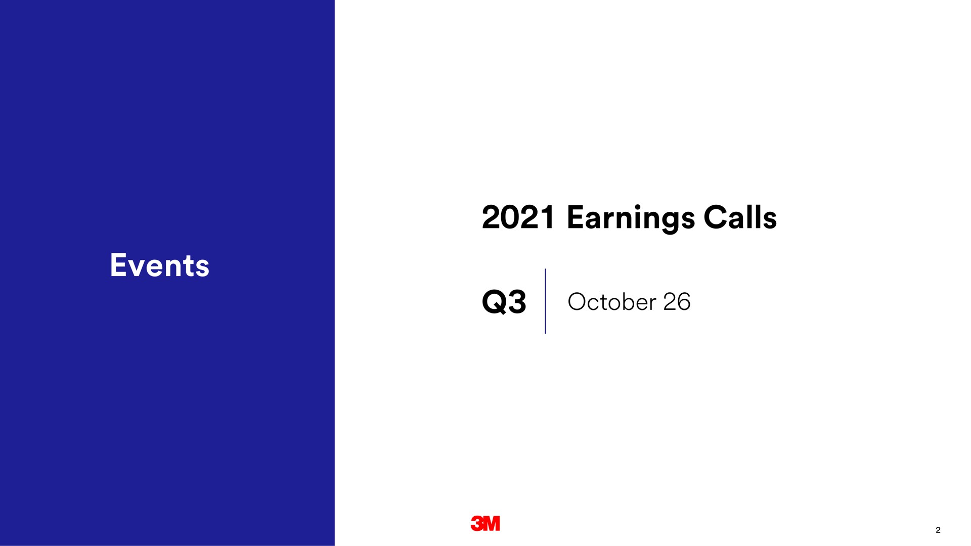 events earnings calls | 3M