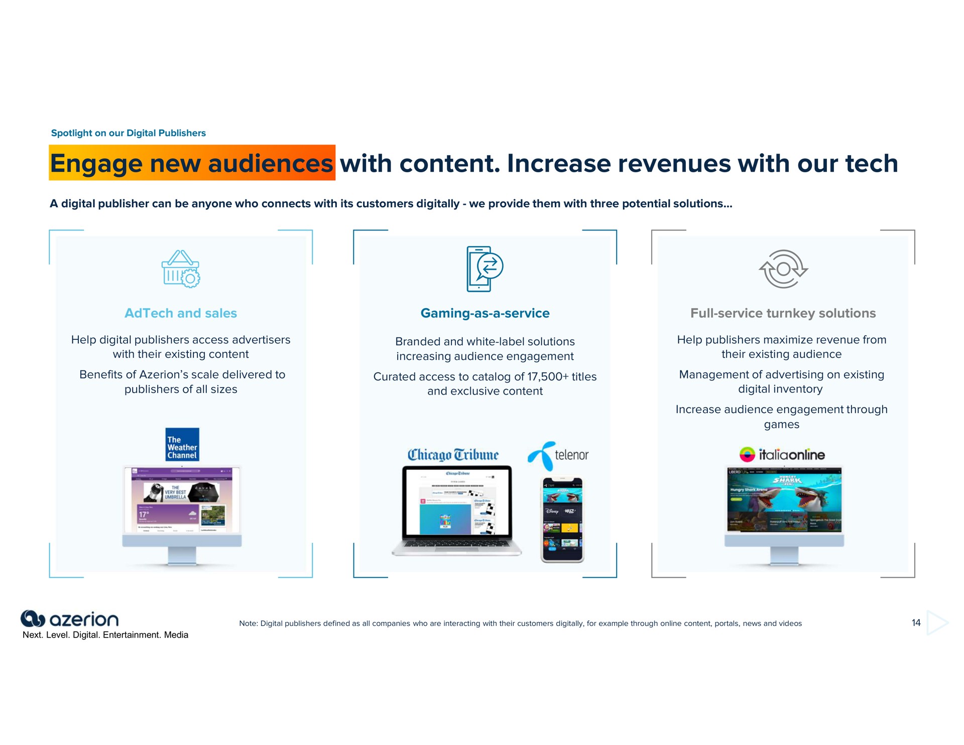 engage new audiences with content increase revenues with our tech a umbrella | Azerion
