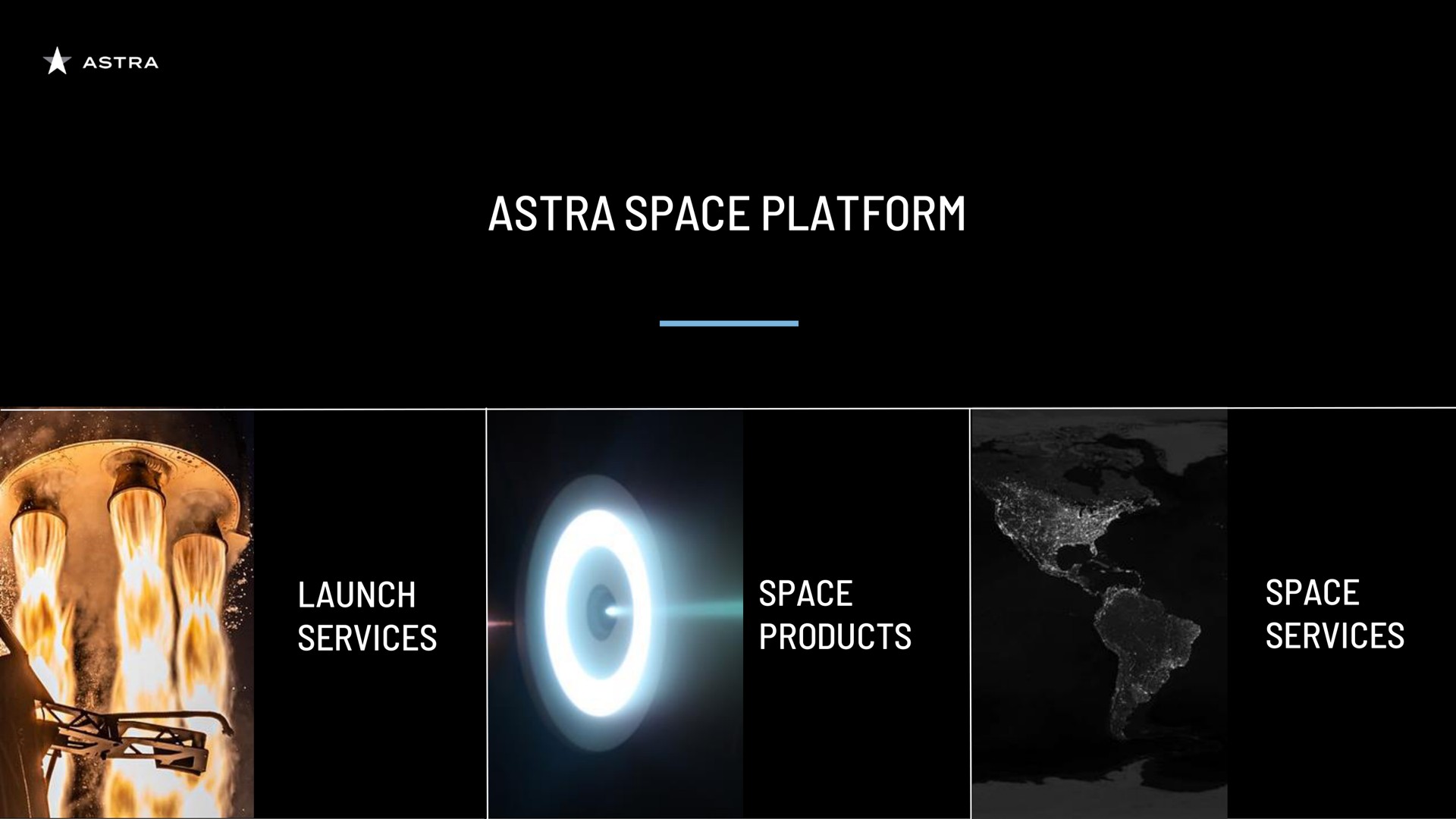 space platform launch services space products space services | Astra