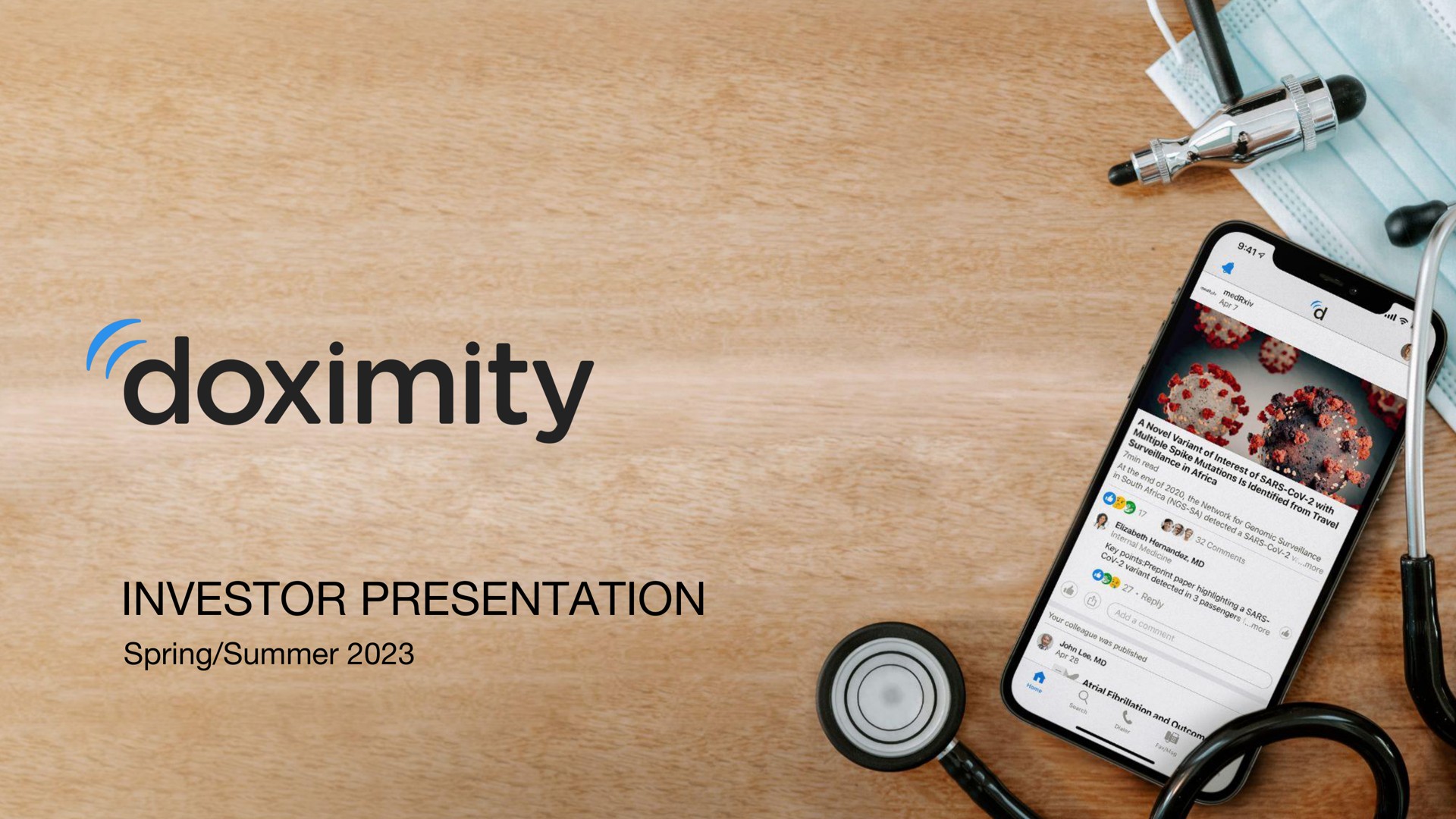 investor presentation | Doximity