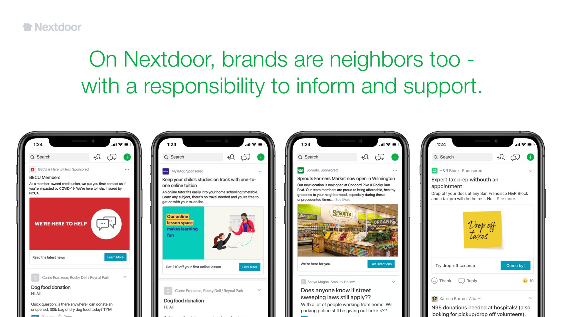 on brands are neighbors too with a responsibility to inform and support bran | Nextdoor
