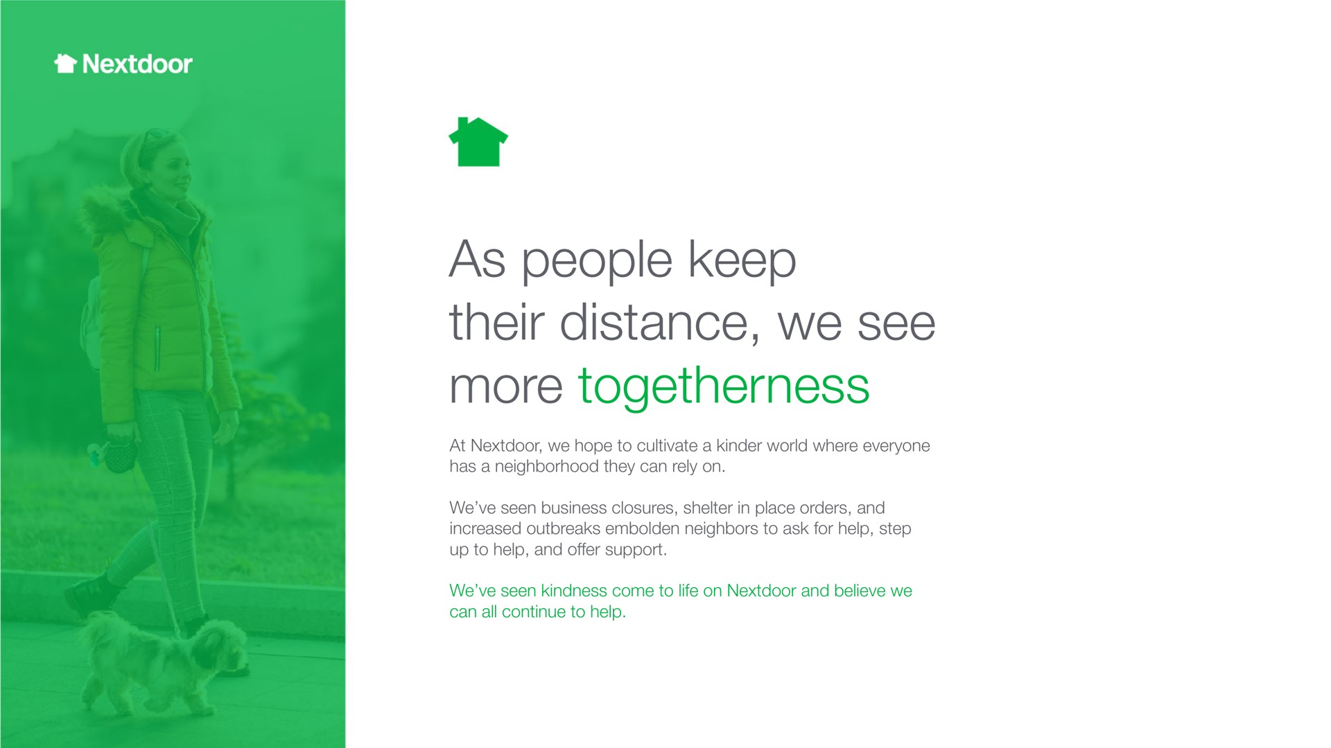as people keep their distance we see more togetherness | Nextdoor