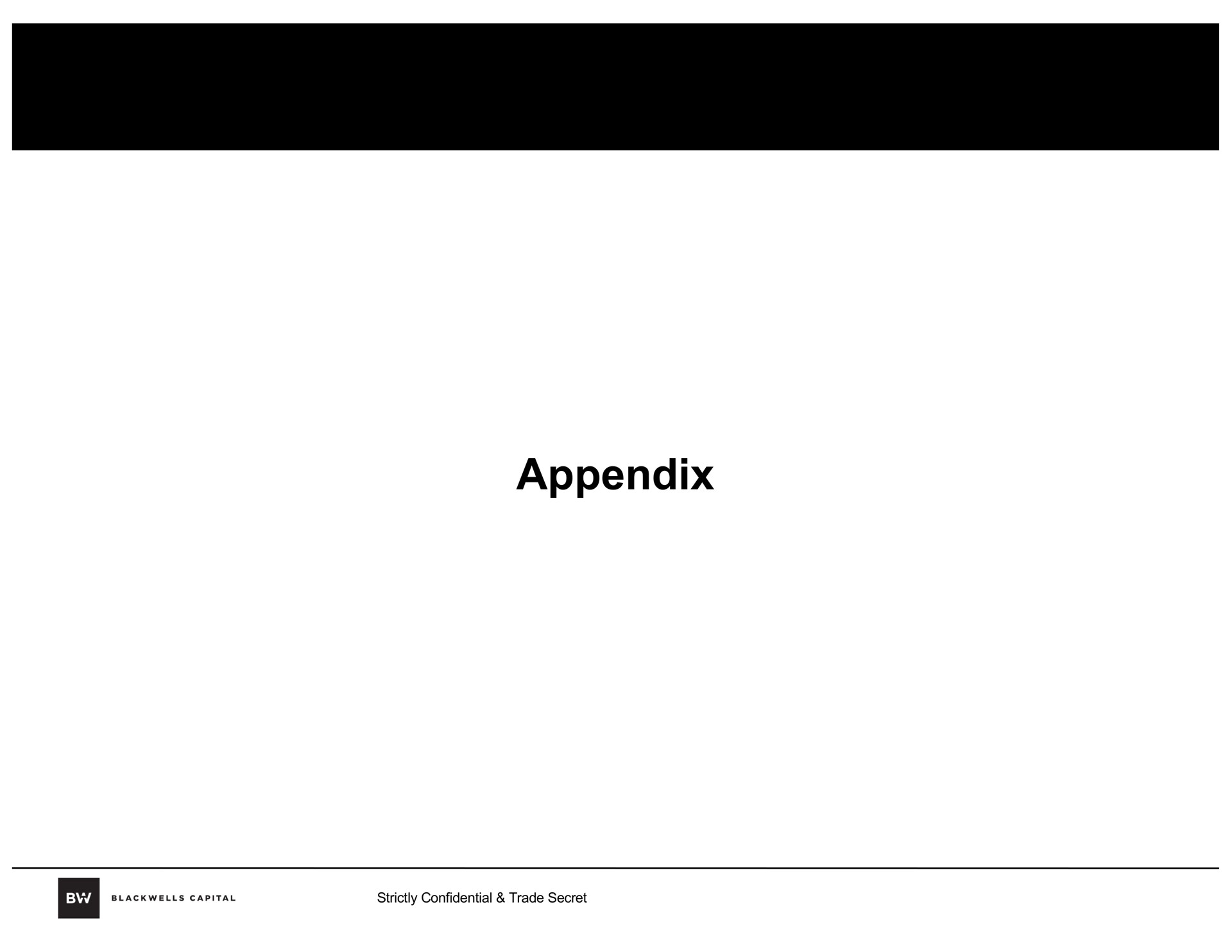 appendix | Blackwells Capital
