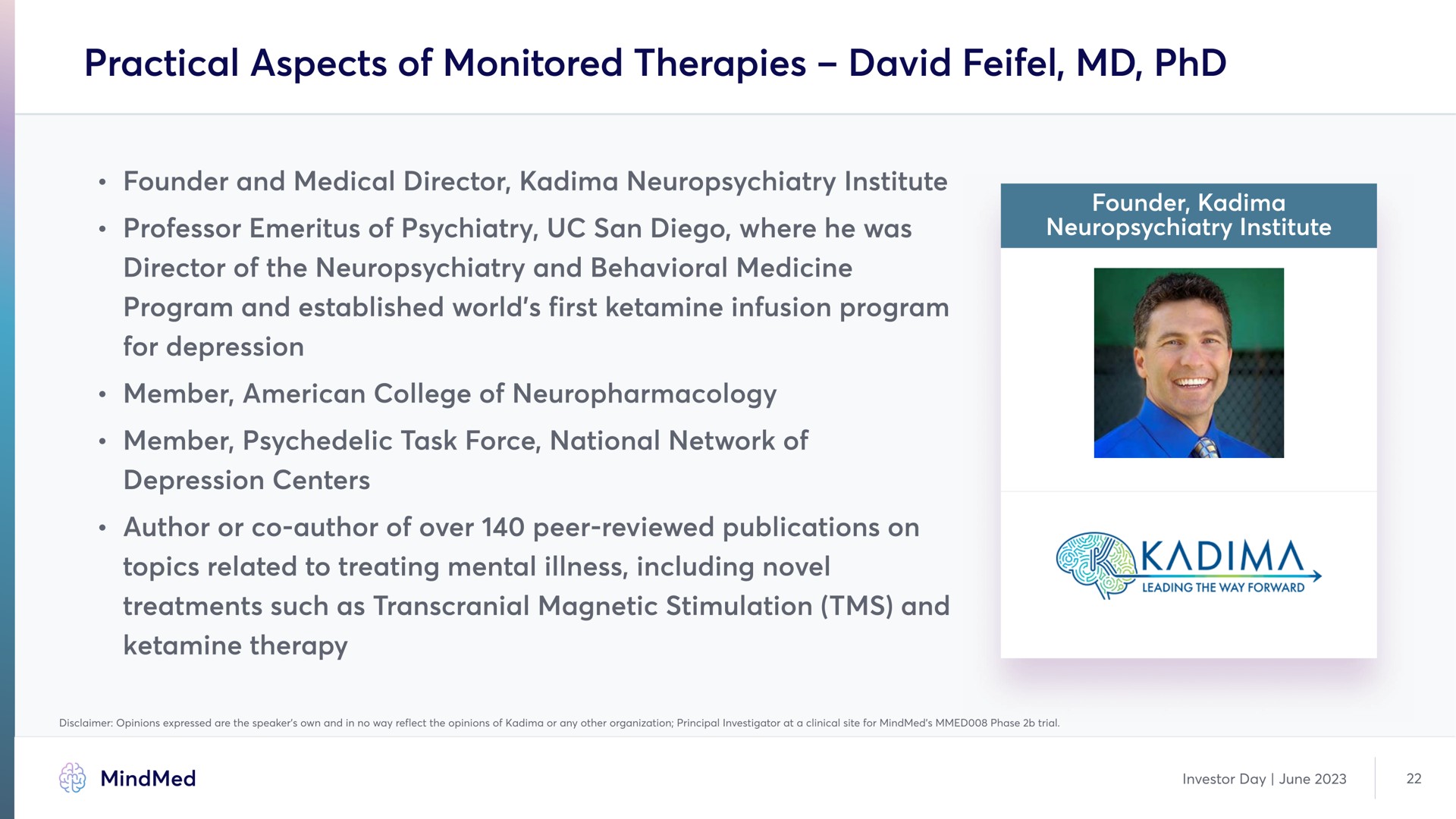 practical aspects of monitored therapies | MindMed