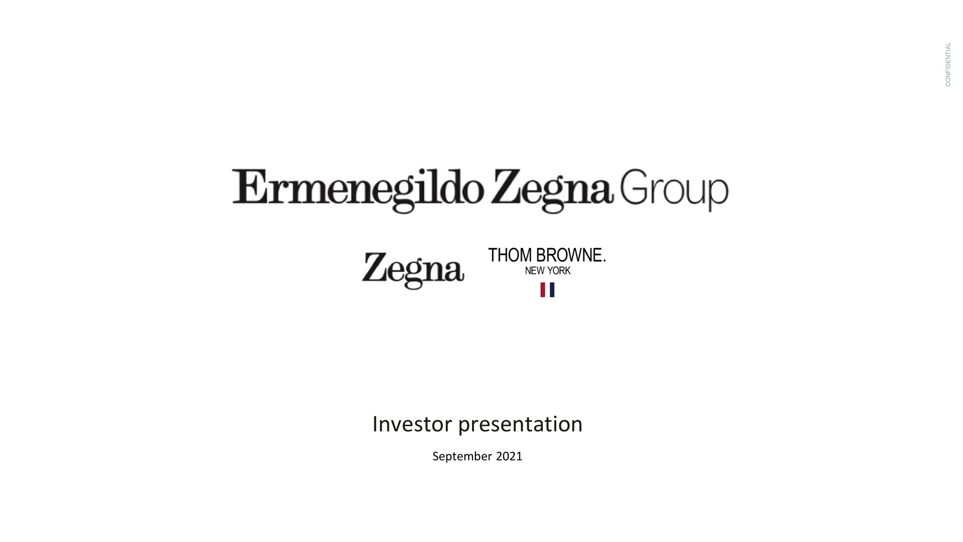 investor presentation group i new york | Zegna
