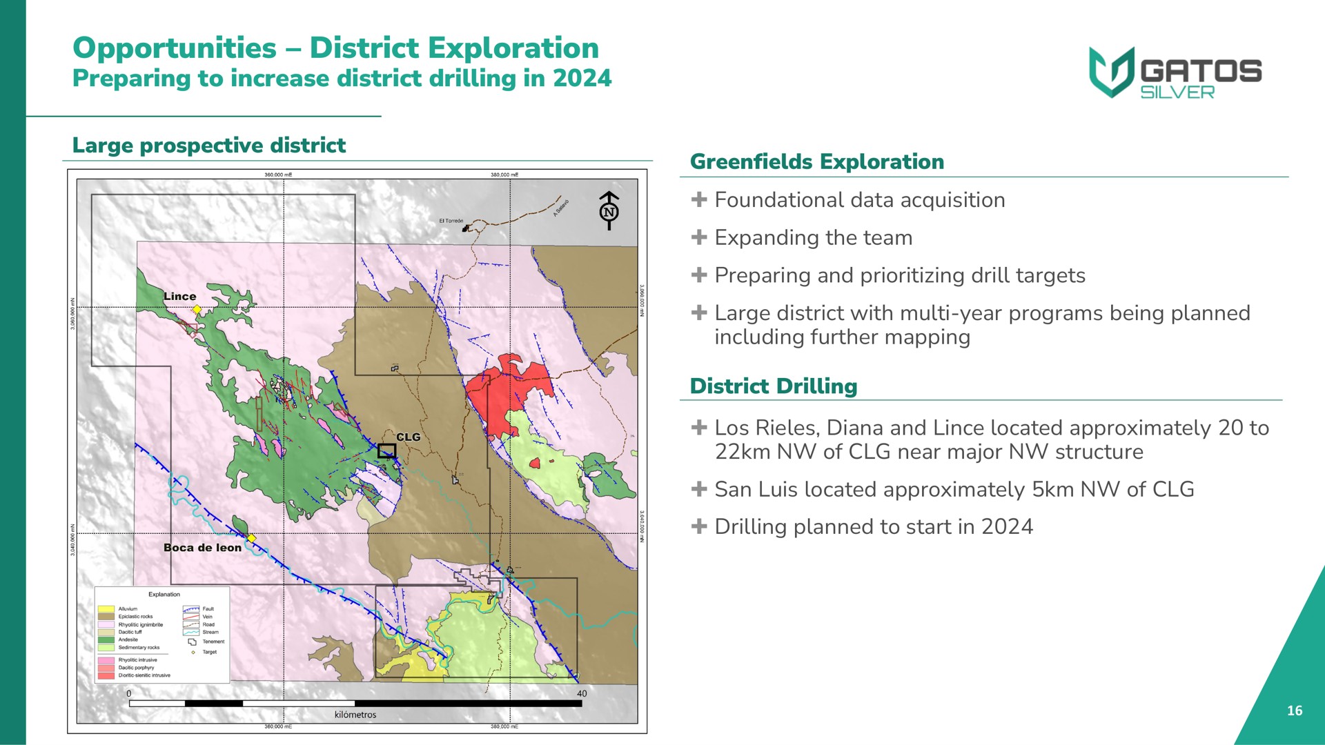 opportunities district exploration preparing to increase district drilling in | Gatos Silver