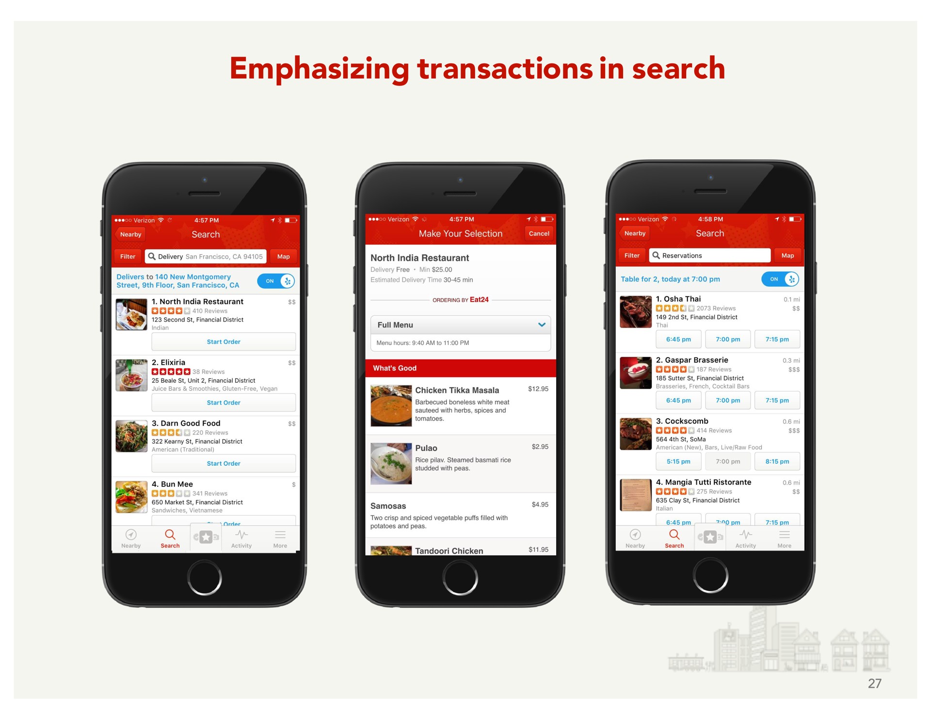 emphasizing transactions in search | Yelp
