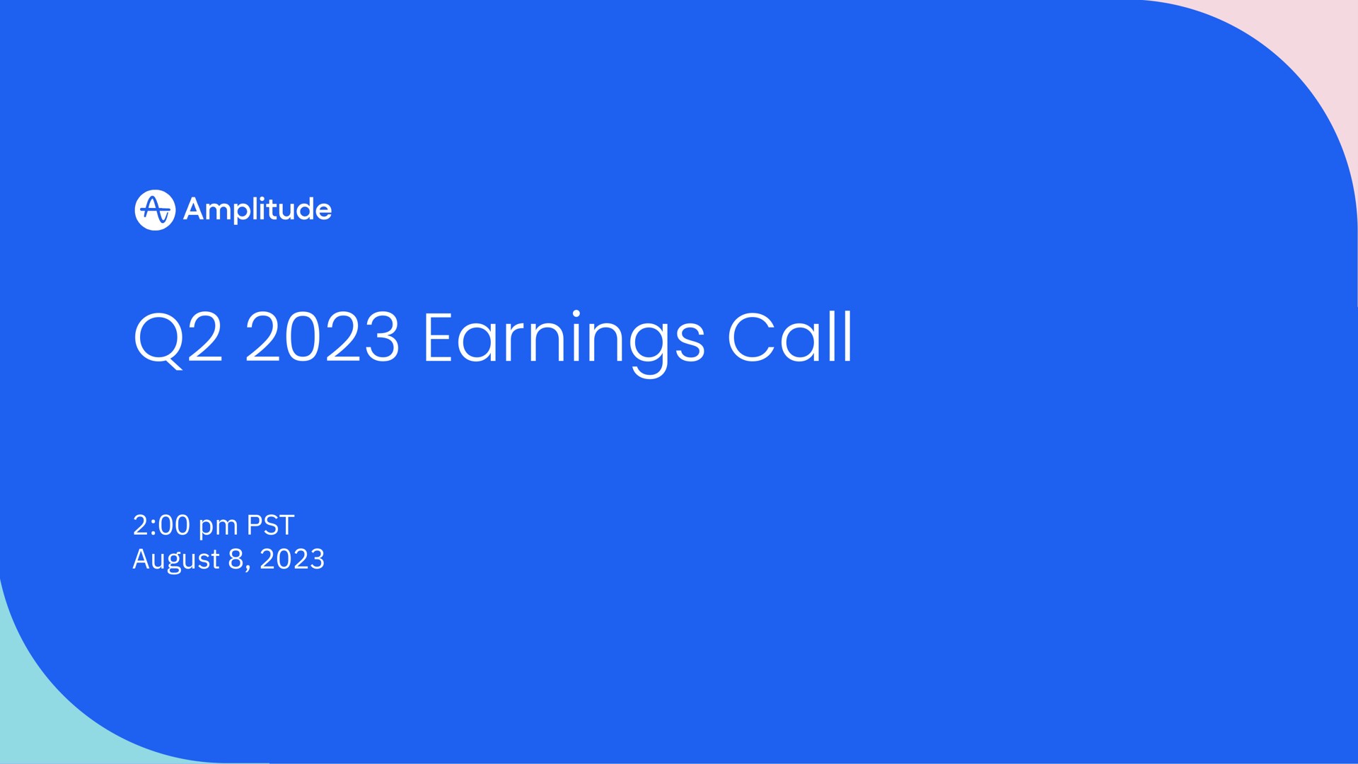 earnings call | Amplitude