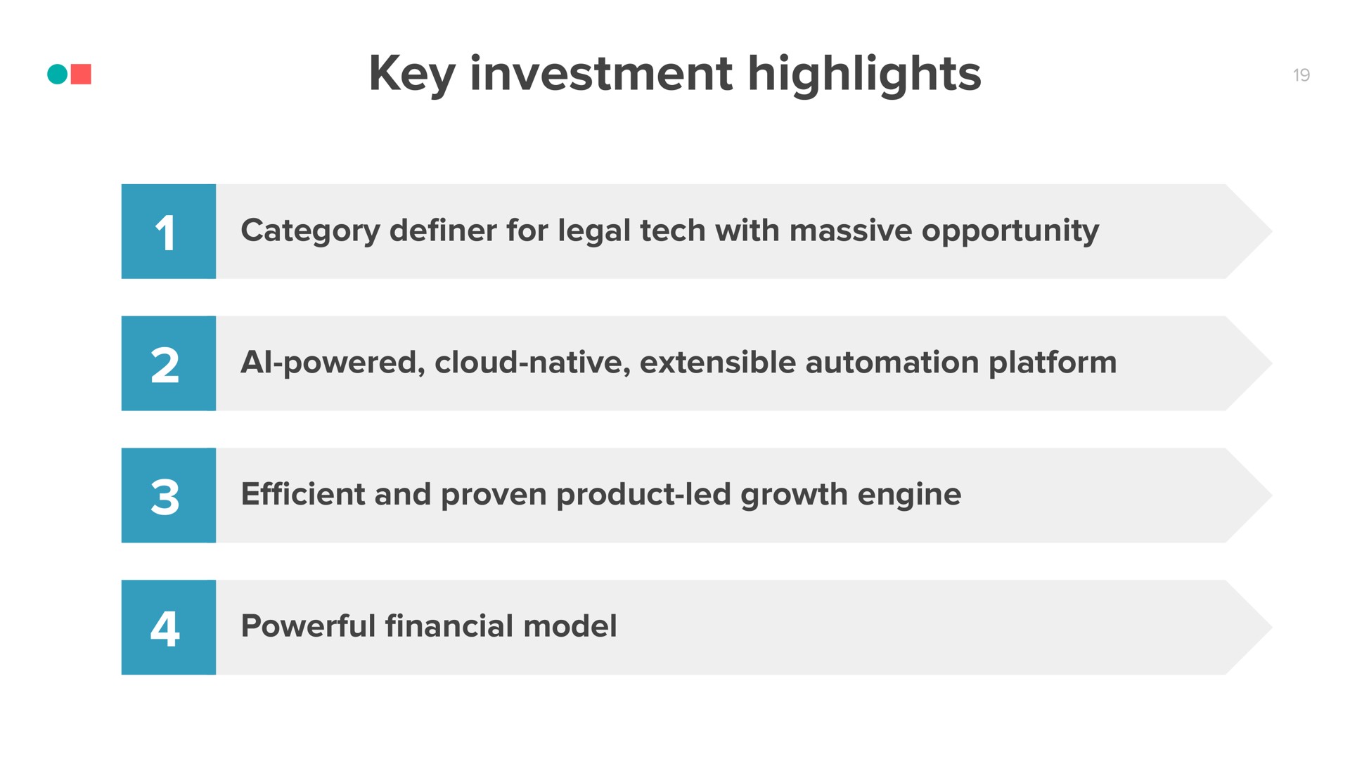key investment highlights | CS Disco