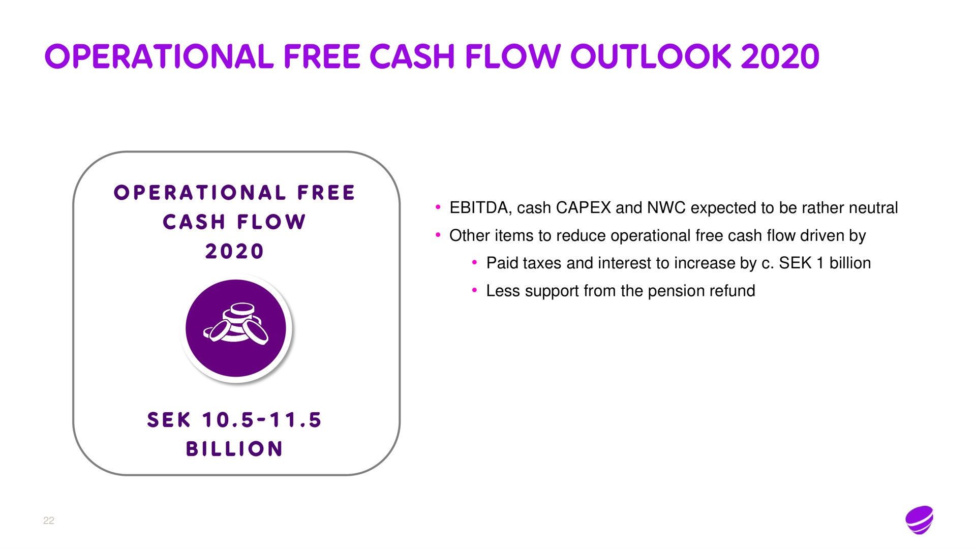operational free cash flow outlook | Telia Company