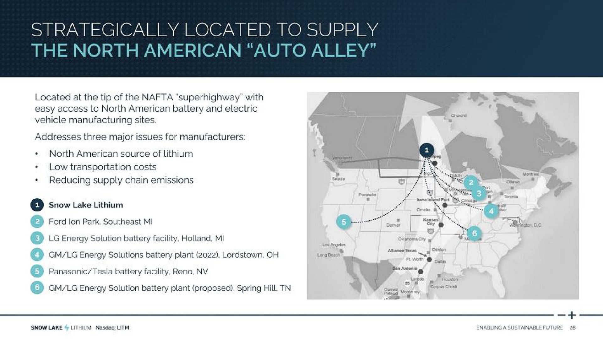 ons the north auto alley | Snow Lake Resources