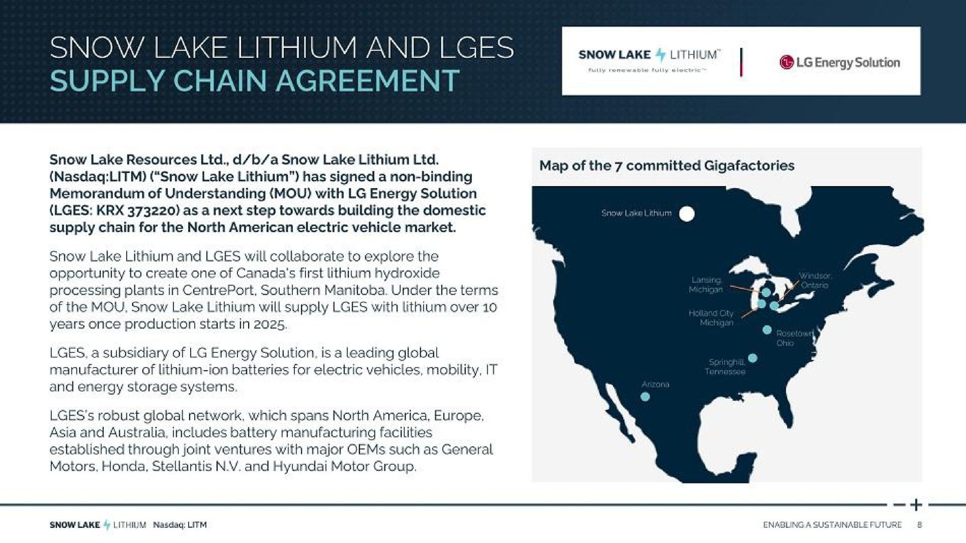 ace snow supply chain agreement | Snow Lake Resources