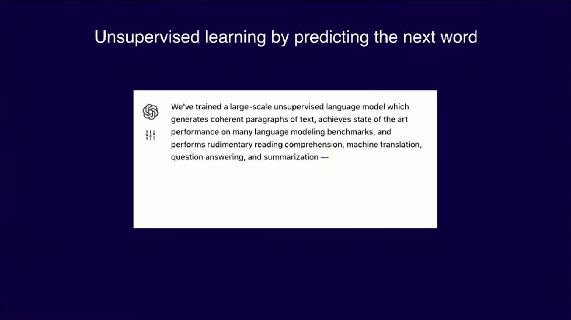 unsupervised learning by predicting the next word | OpenAI