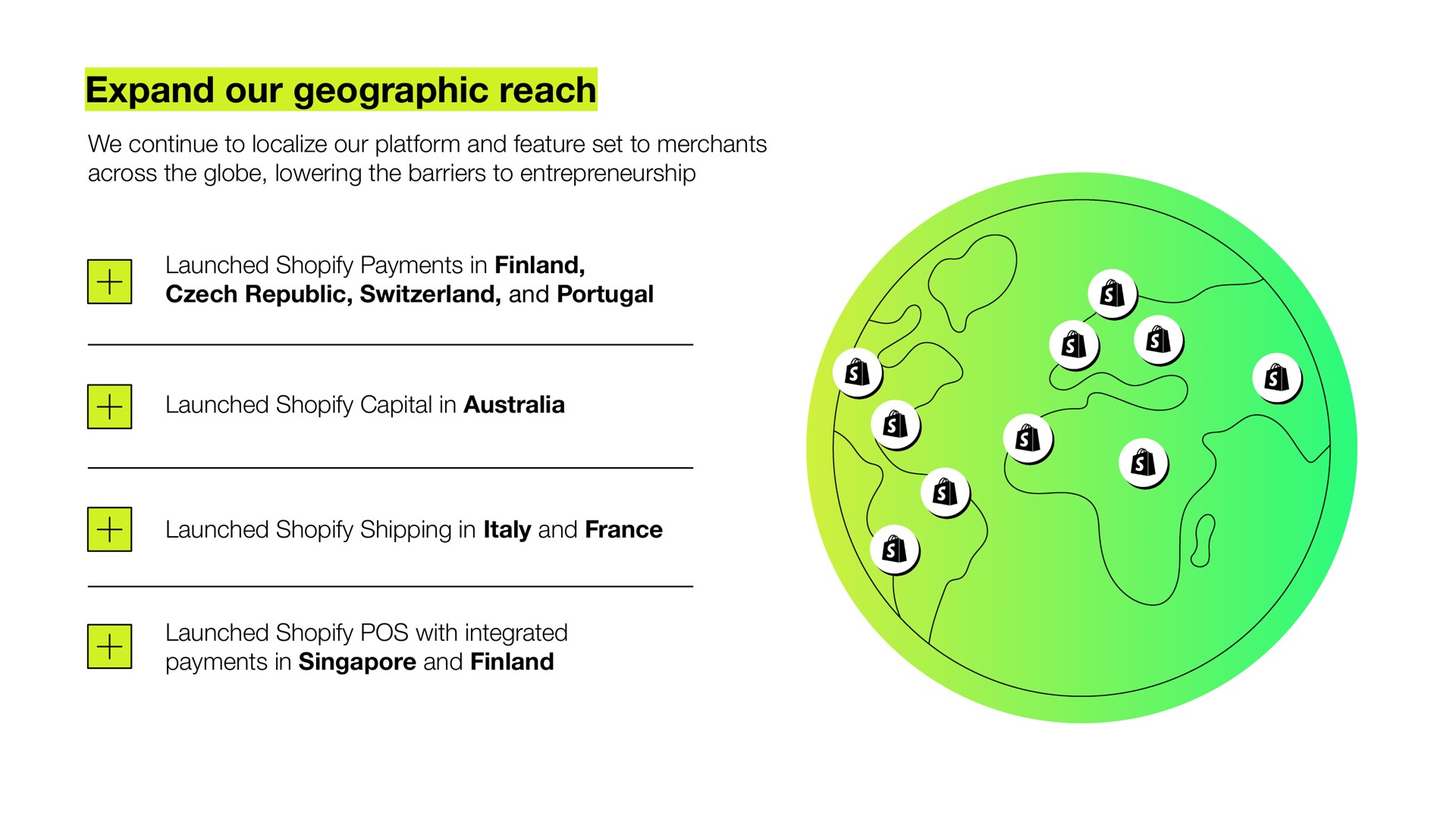 expand our geographic reach | Shopify