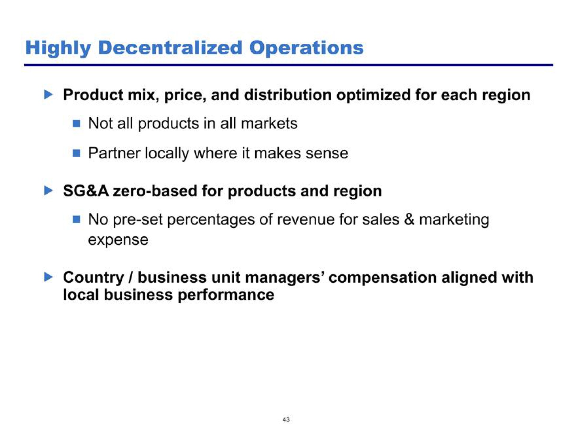 highly decentralized operations | Pershing Square