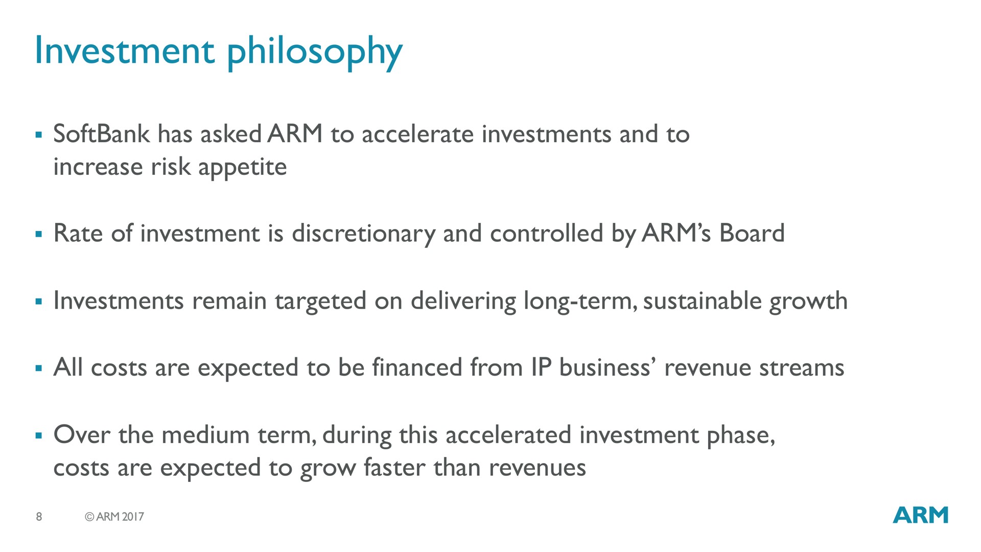 investment philosophy | SoftBank