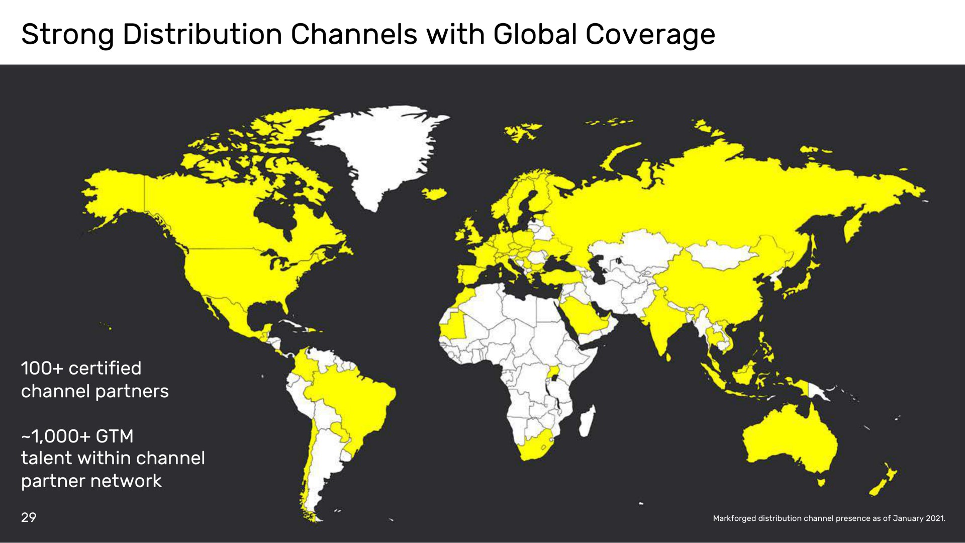 strong distribution channels with global coverage | Markforged