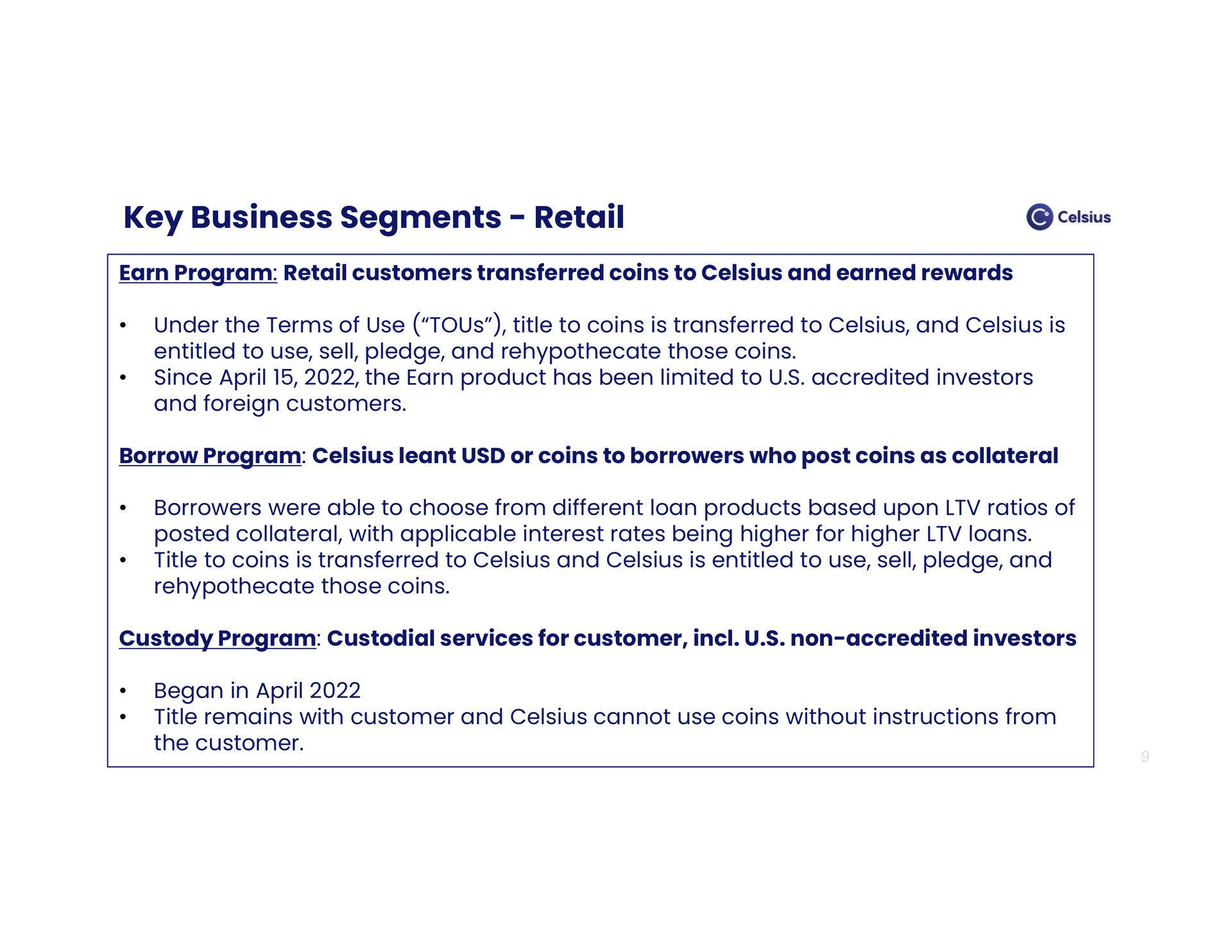 key business segments retail | Celsius Holdings