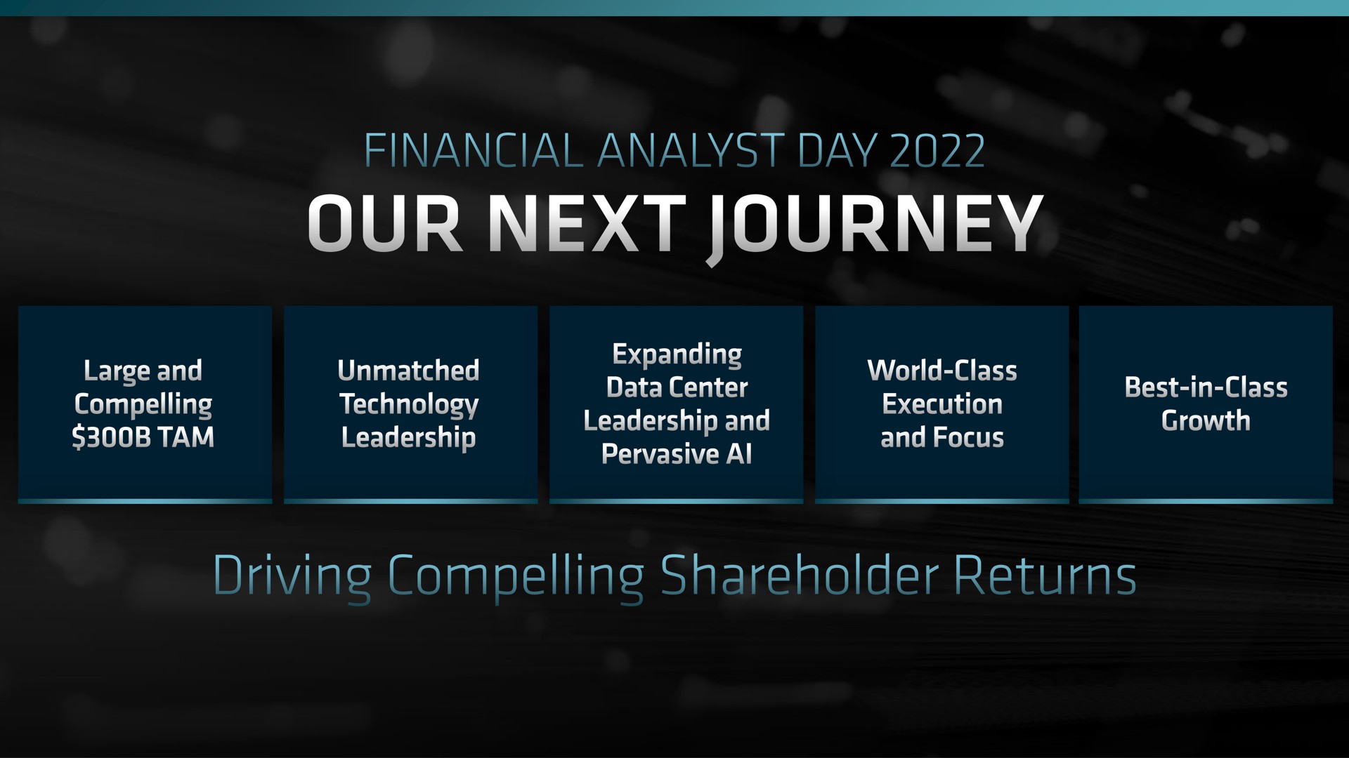 financial analyst day a dam a driving compelling shareholder returns | AMD