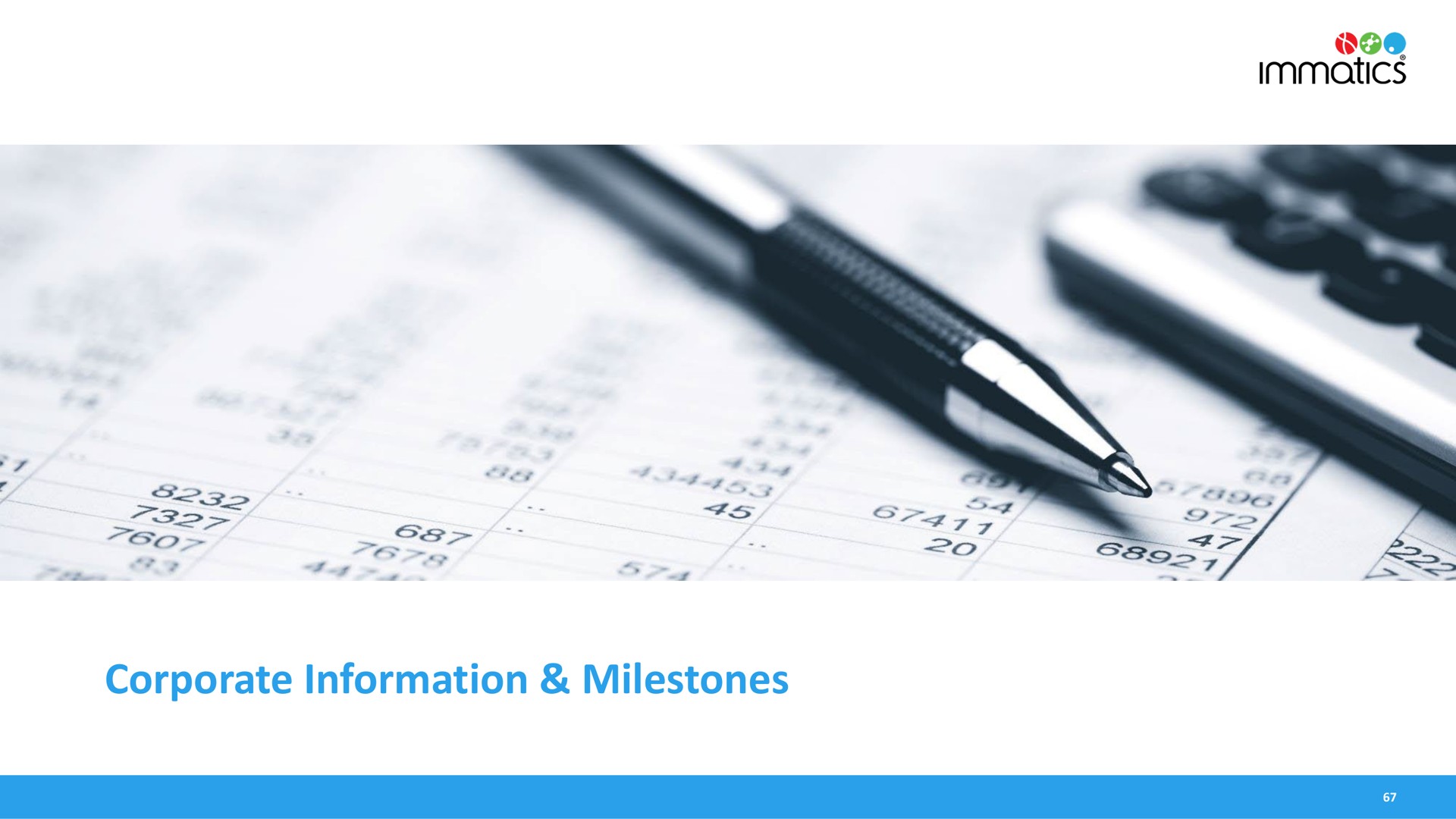 corporate information milestones | Immatics