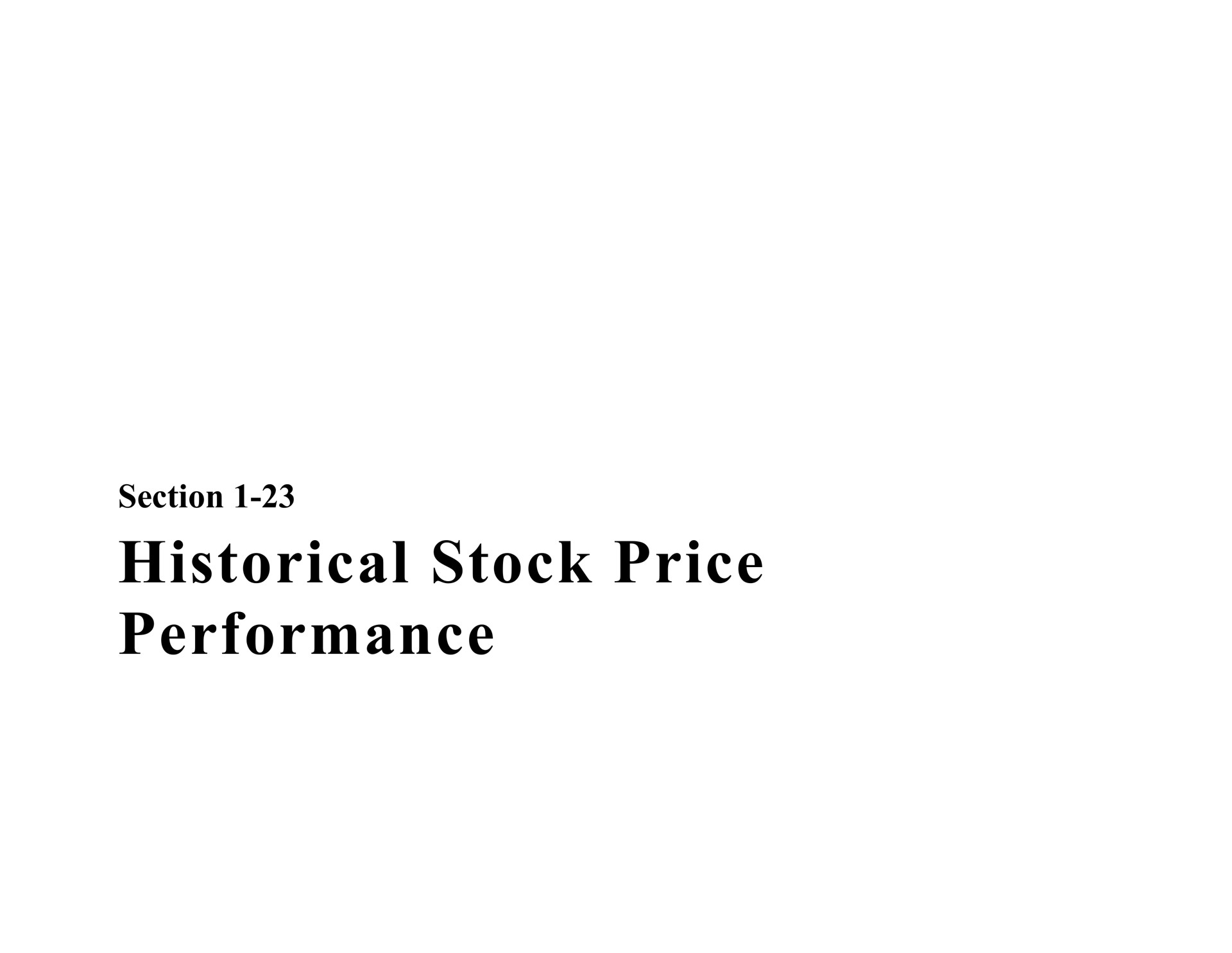 section historical stock price performance | Bear Stearns