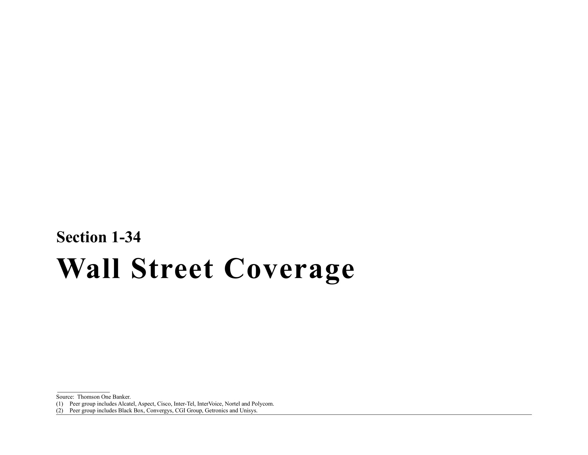 section wall street coverage | Bear Stearns