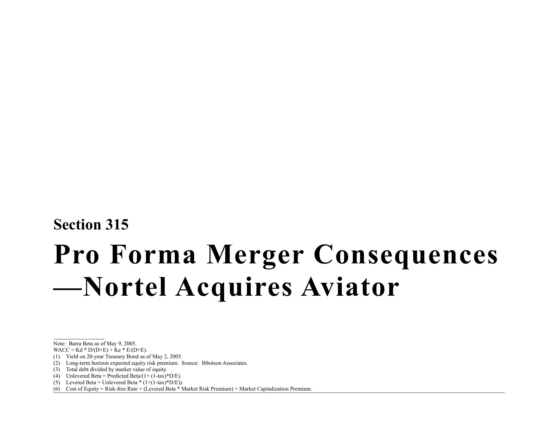 section pro merger consequences acquires aviator | Bear Stearns