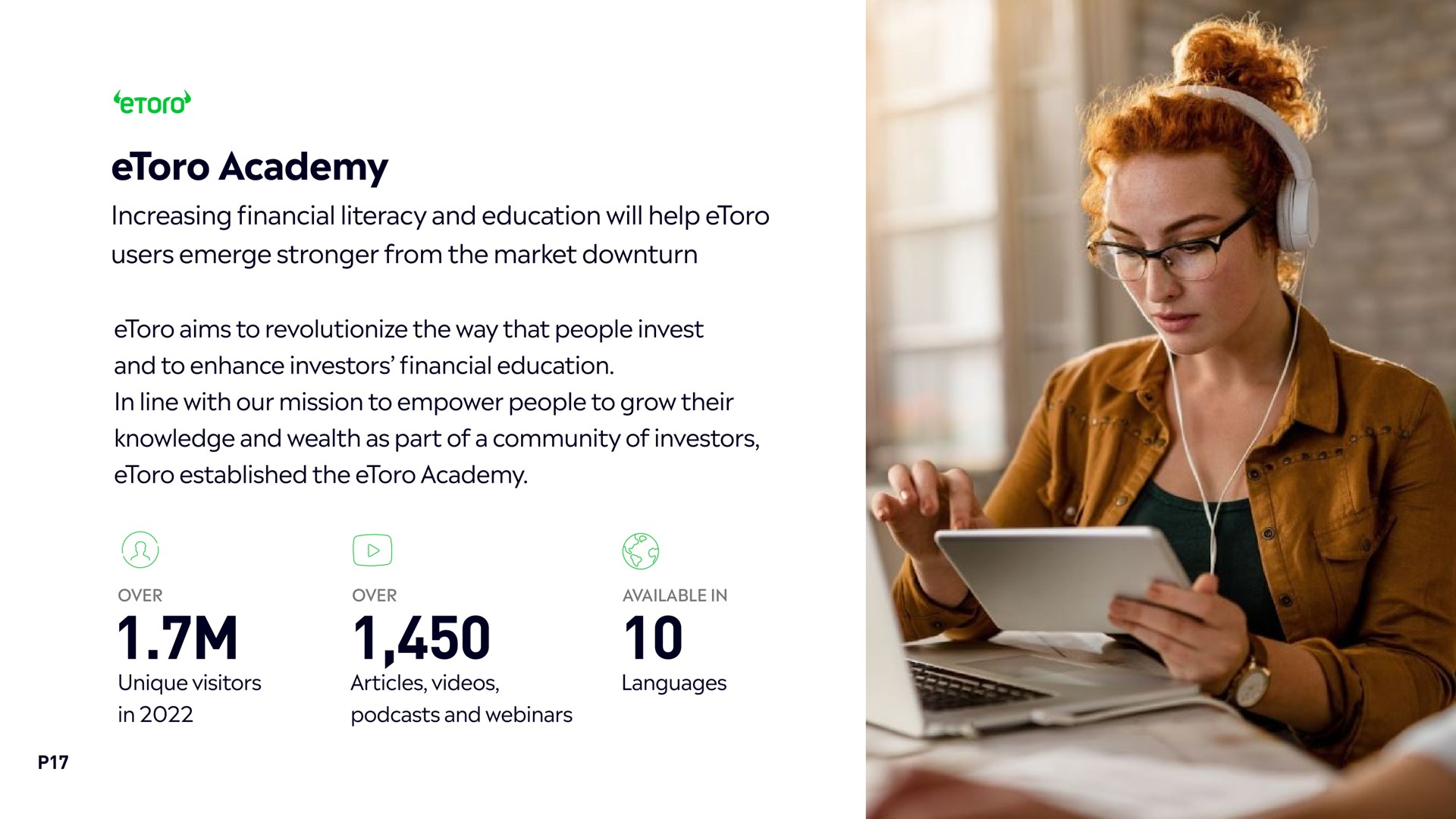 academy increasing financial literacy and education will help users emerge from the market downturn | eToro
