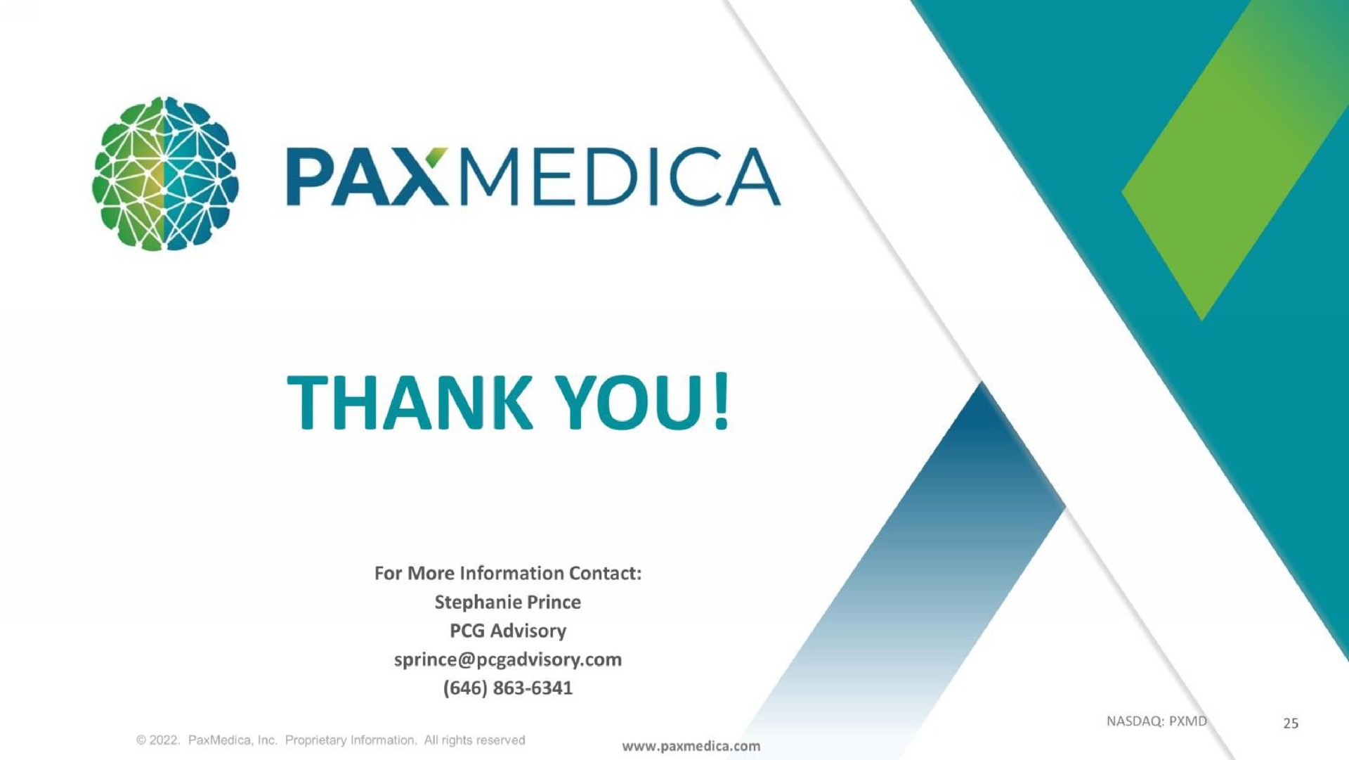 thank you | PaxMedica