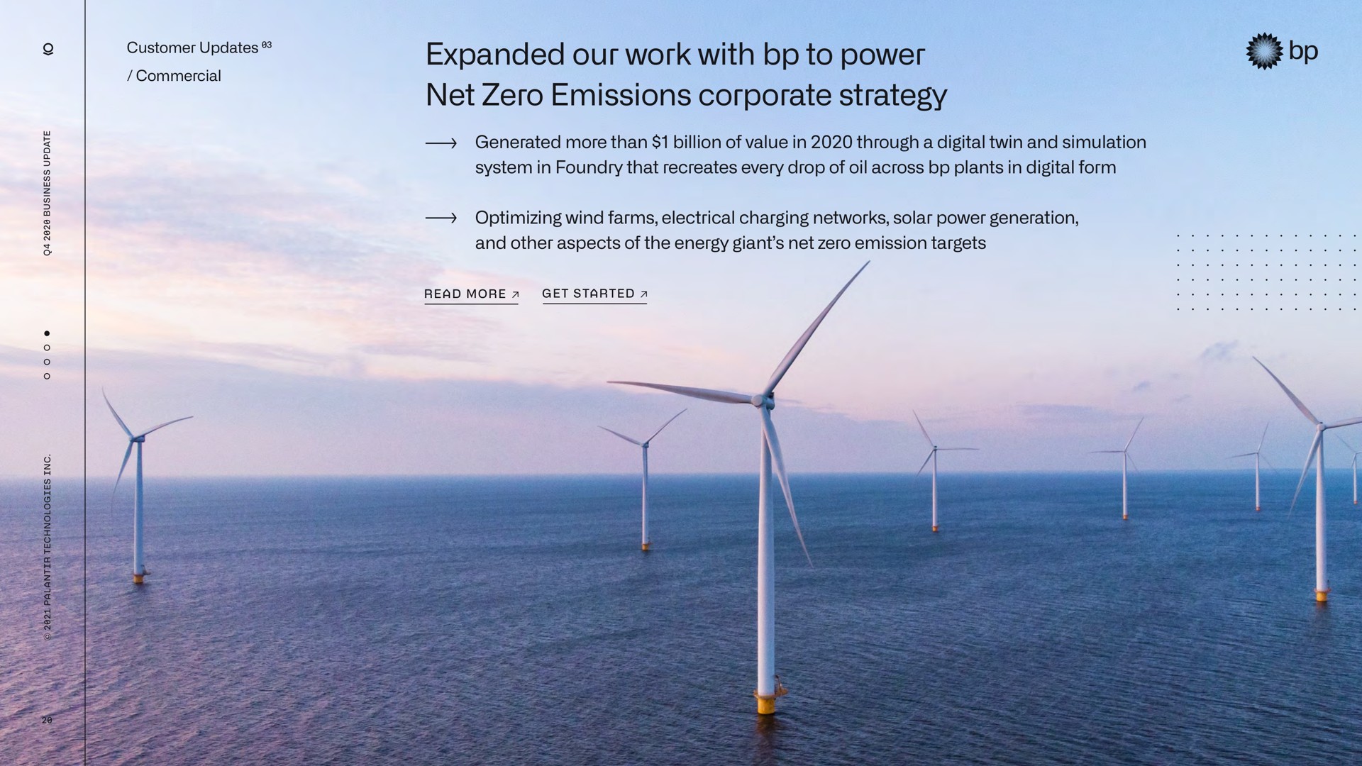 expanded our work with to power net zero emissions corporate strategy a | Palantir