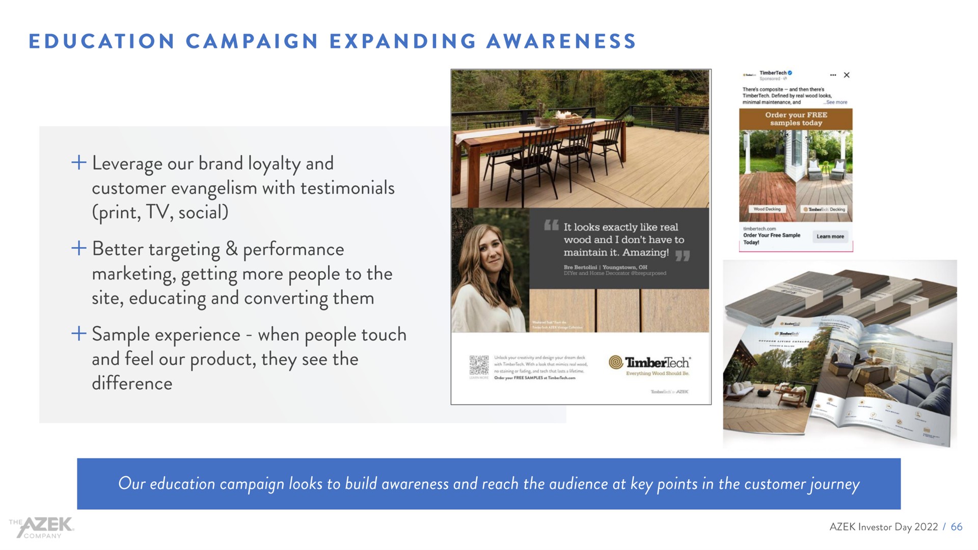 education campaign expanding awareness marketing getting more people to the | Azek
