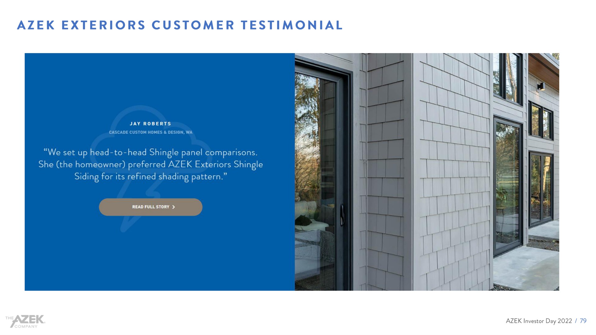 exteriors customer testimonial | Azek