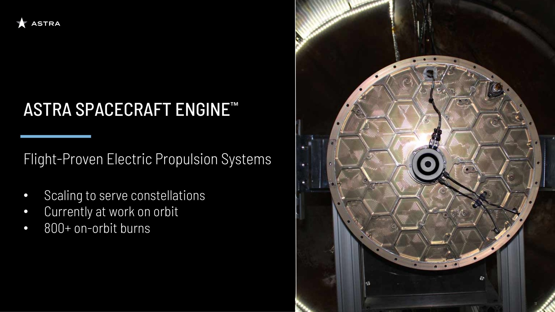 engine flight proven electric propulsion systems scaling to serve constellations currently at work on orbit on orbit burns | Astra