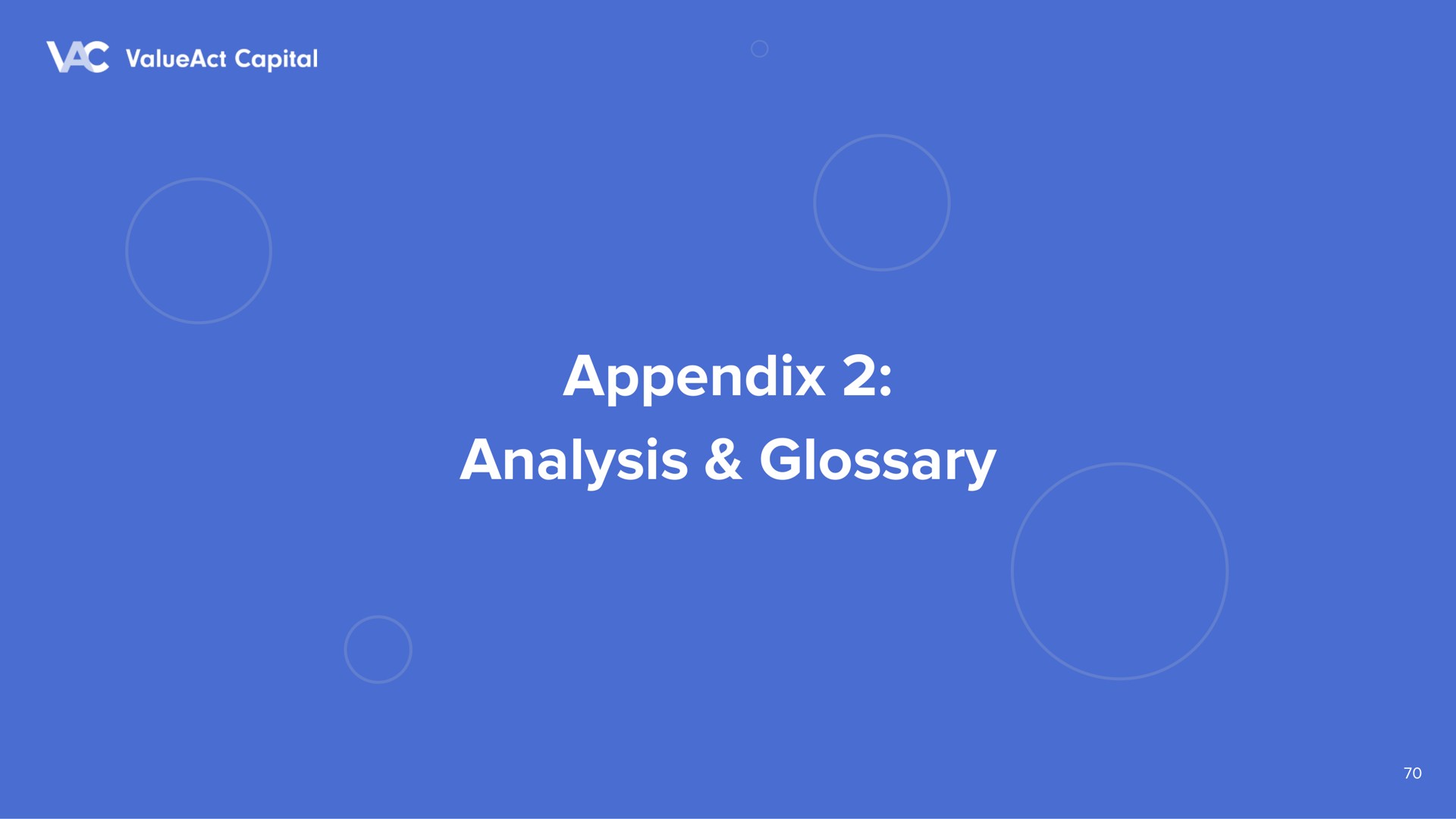 appendix analysis glossary | ValueAct Capital