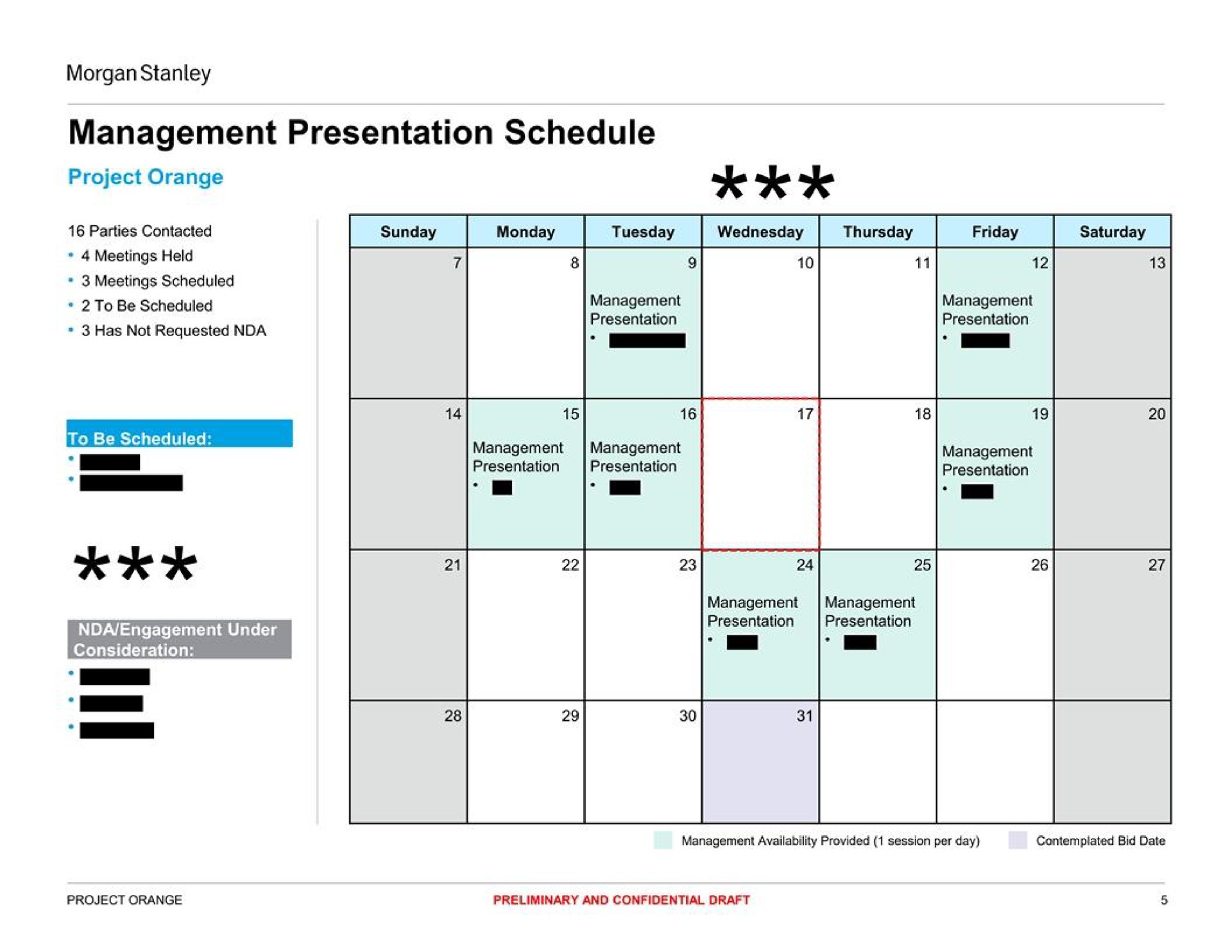 management presentation schedule | Morgan Stanley