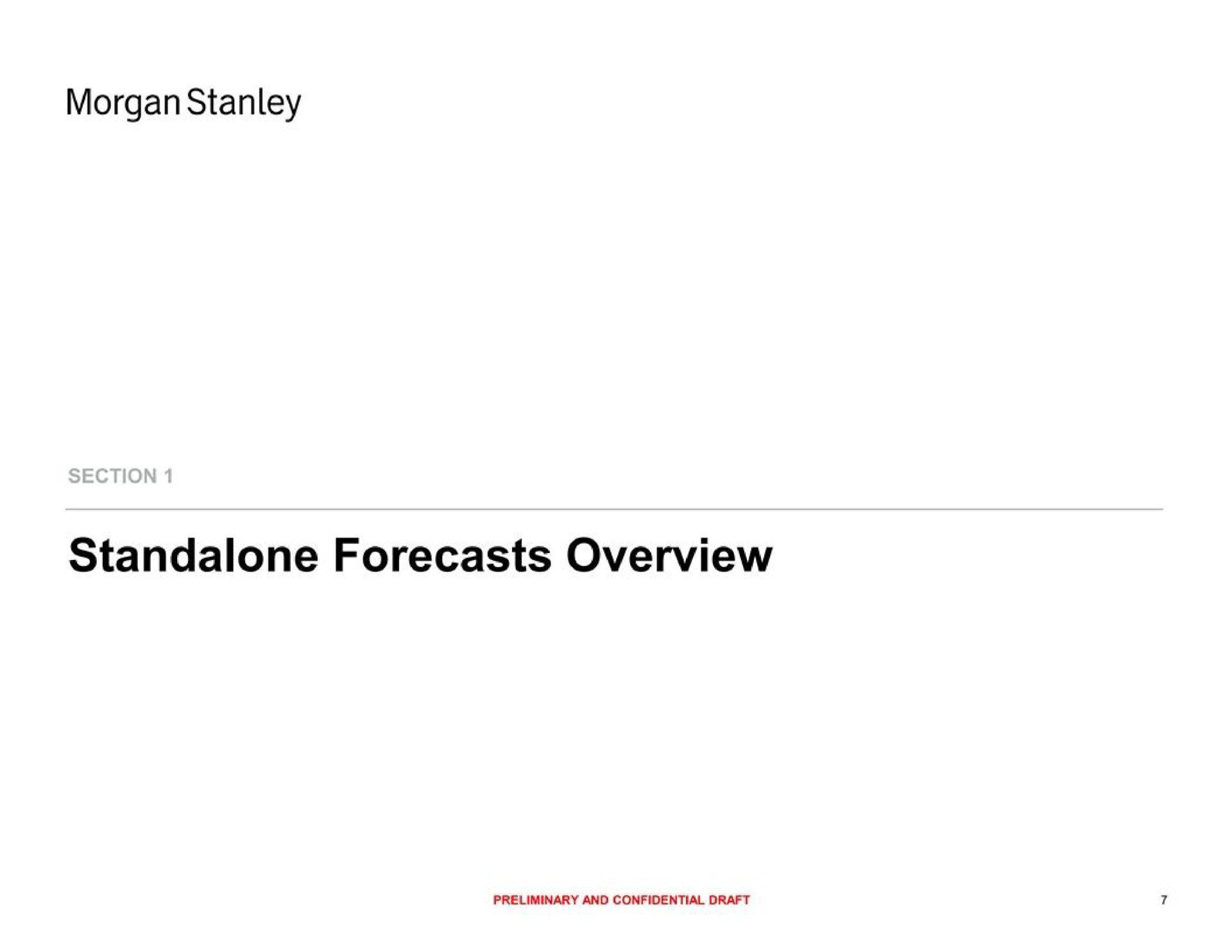morgan forecasts overview | Morgan Stanley