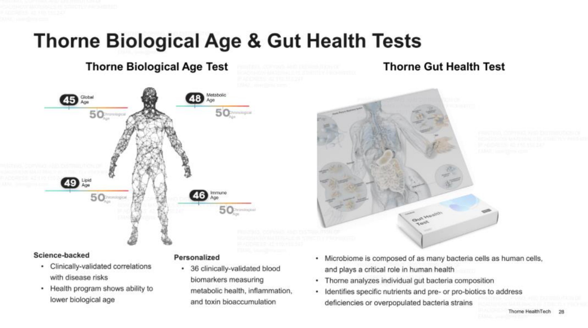 biological age gut health tests | Thorne HealthTech