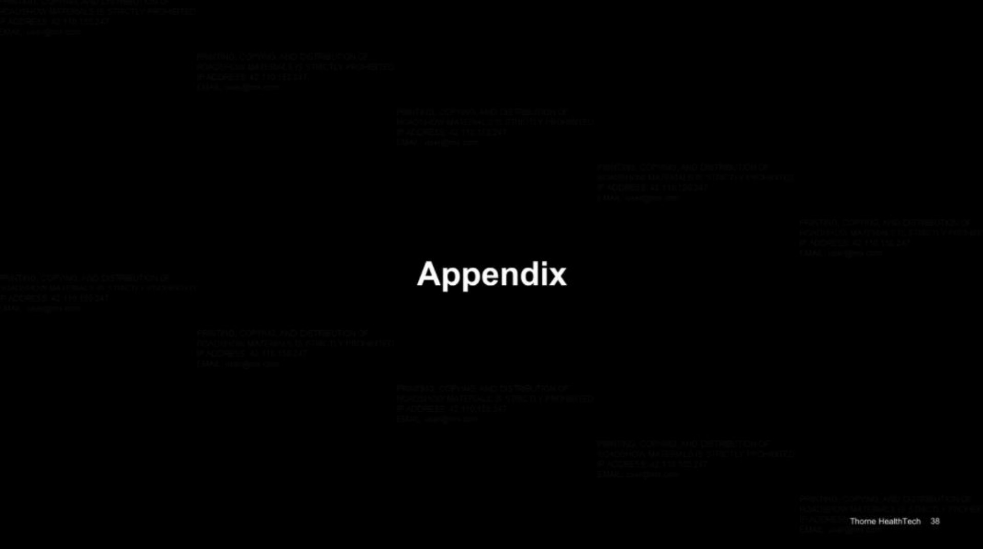 appendix | Thorne HealthTech