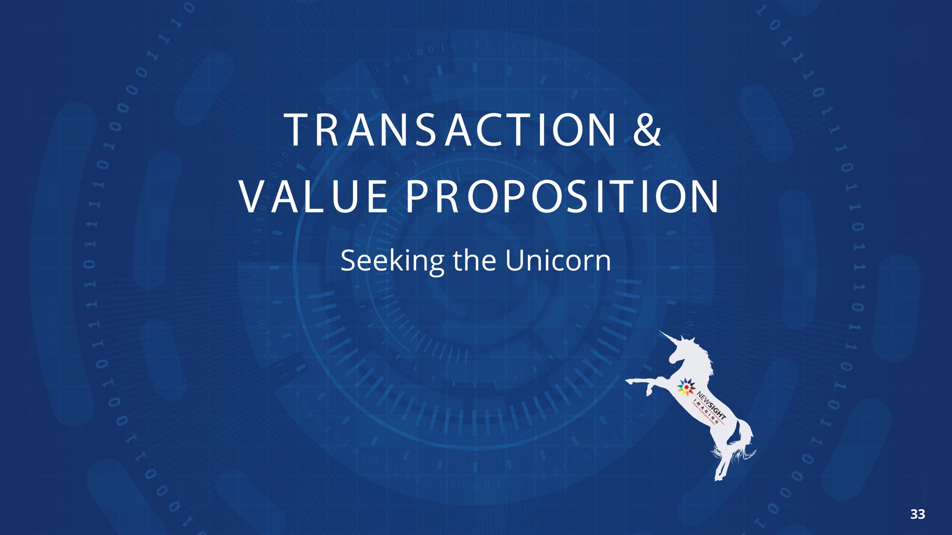 ans act ion it ion seeking the unicorn transaction value proposition | Newsight Imaging