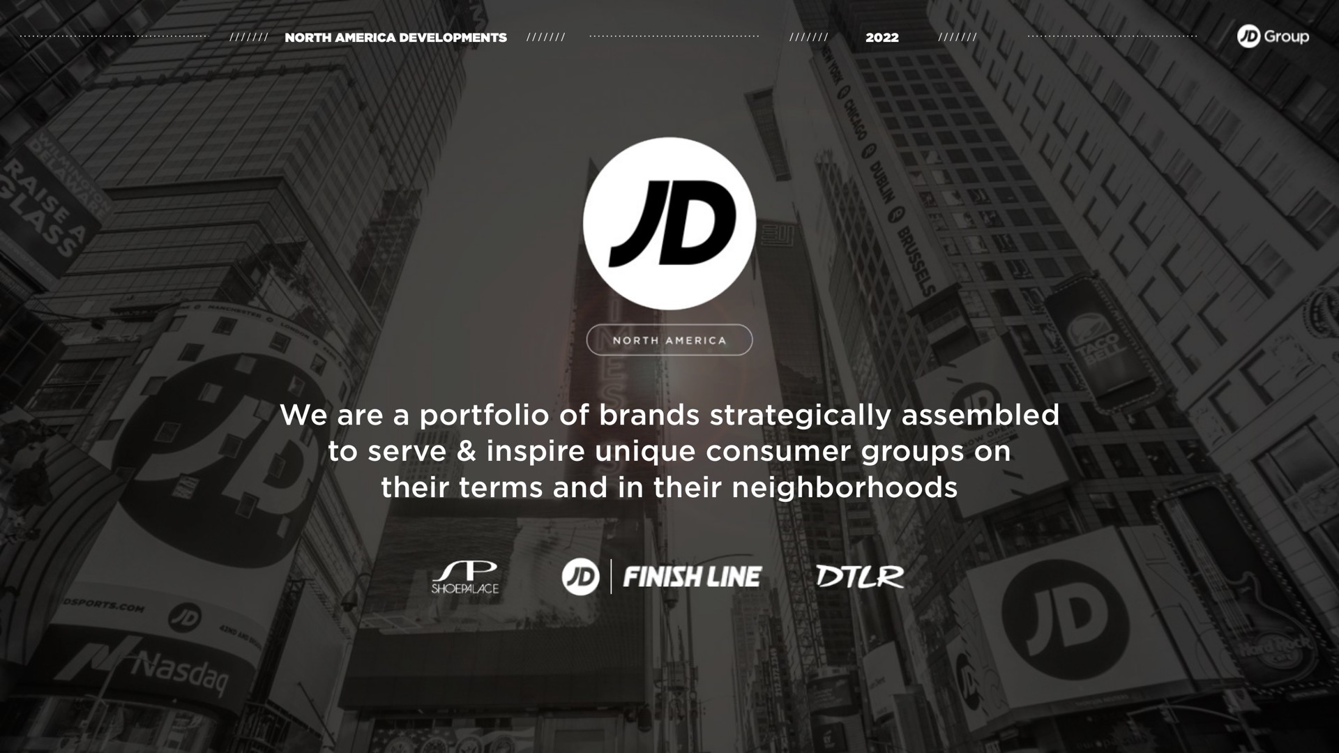 we are a portfolio of brands strategically assembled to serve inspire unique consumer groups on their terms and in their neighborhoods min group | JD Sports